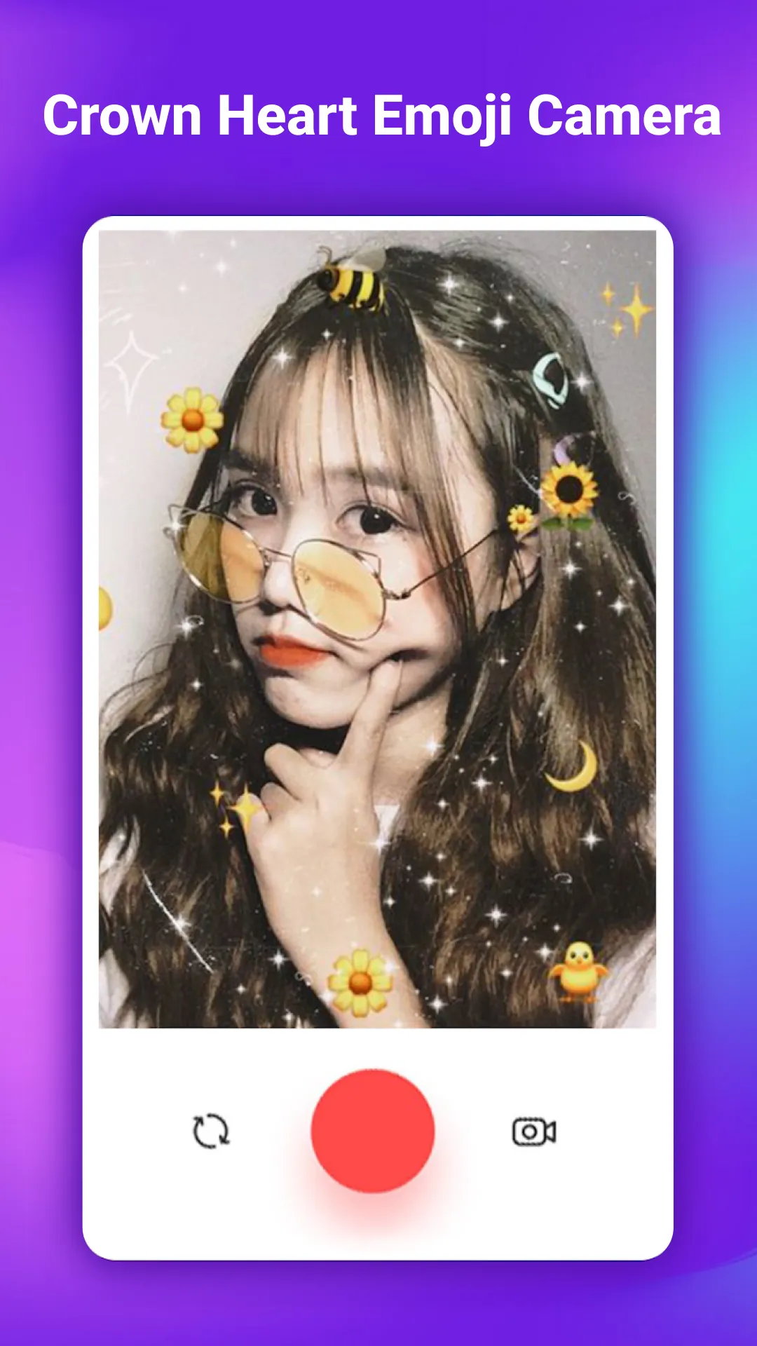 Crown Heart Emoji Camera | Indus Appstore | Screenshot