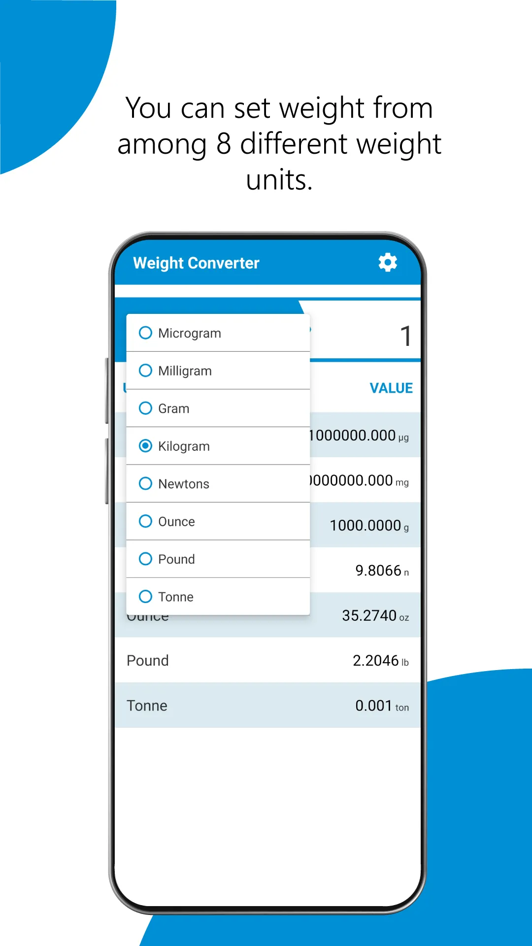 Weight Converter - kg to lbs | Indus Appstore | Screenshot