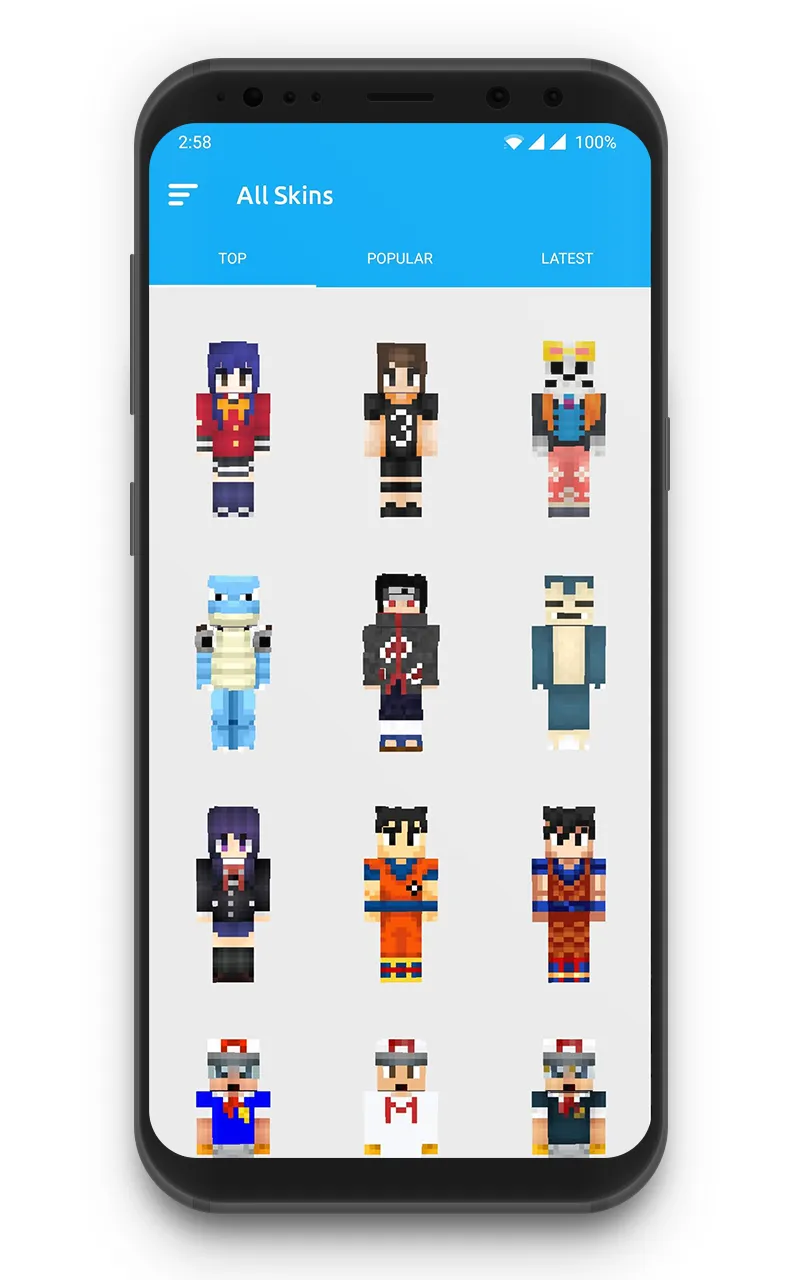 Anime Skins | Indus Appstore | Screenshot