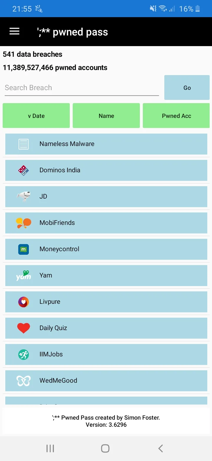 Pwned Passwords | Indus Appstore | Screenshot