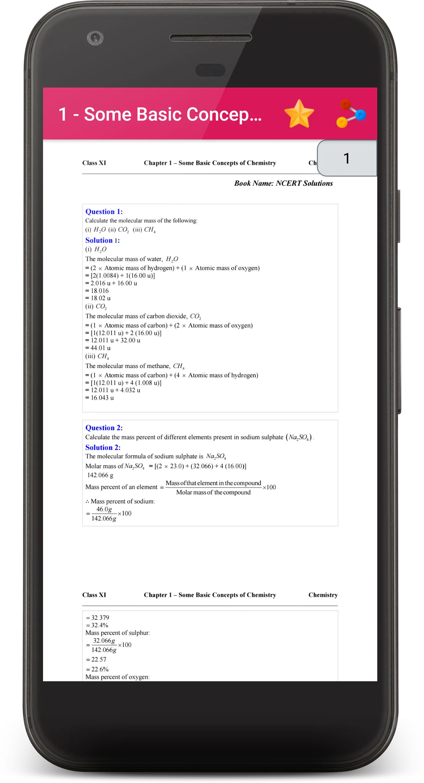 11th Chemistry NCERT Solutions | Indus Appstore | Screenshot