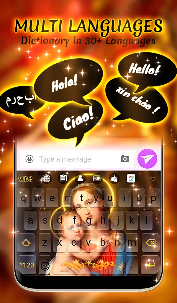 Holy Mary Animated Keyboard +  | Indus Appstore | Screenshot