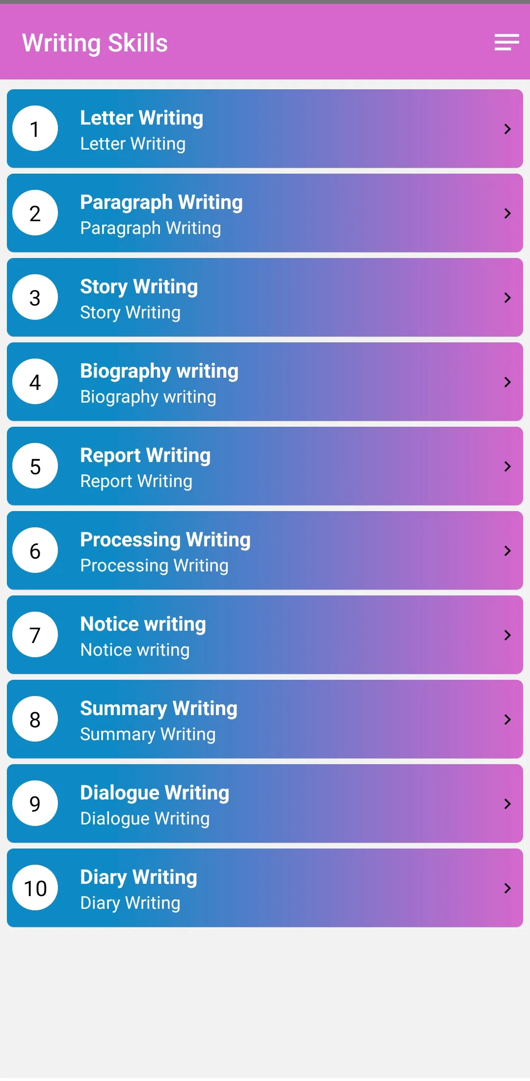 Writing Skills Guide | Indus Appstore | Screenshot