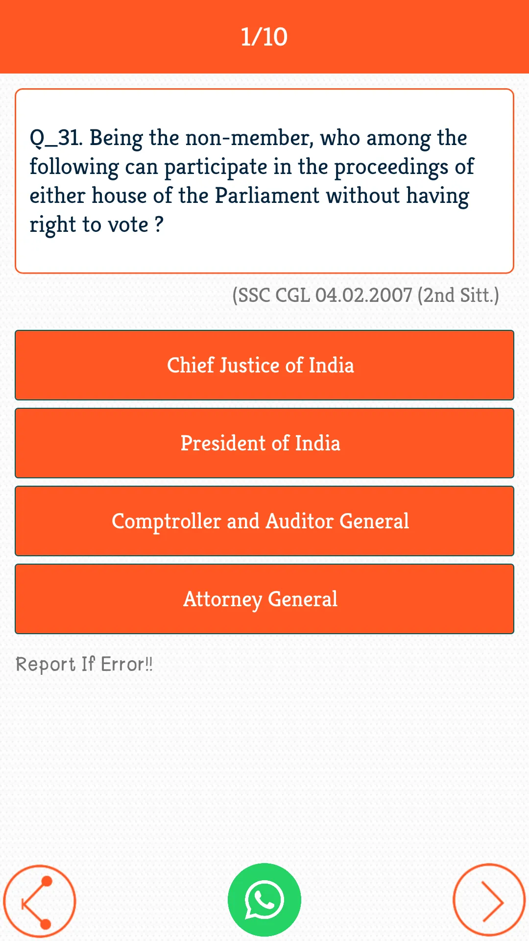 SSC Previous Year GK Questions | Indus Appstore | Screenshot