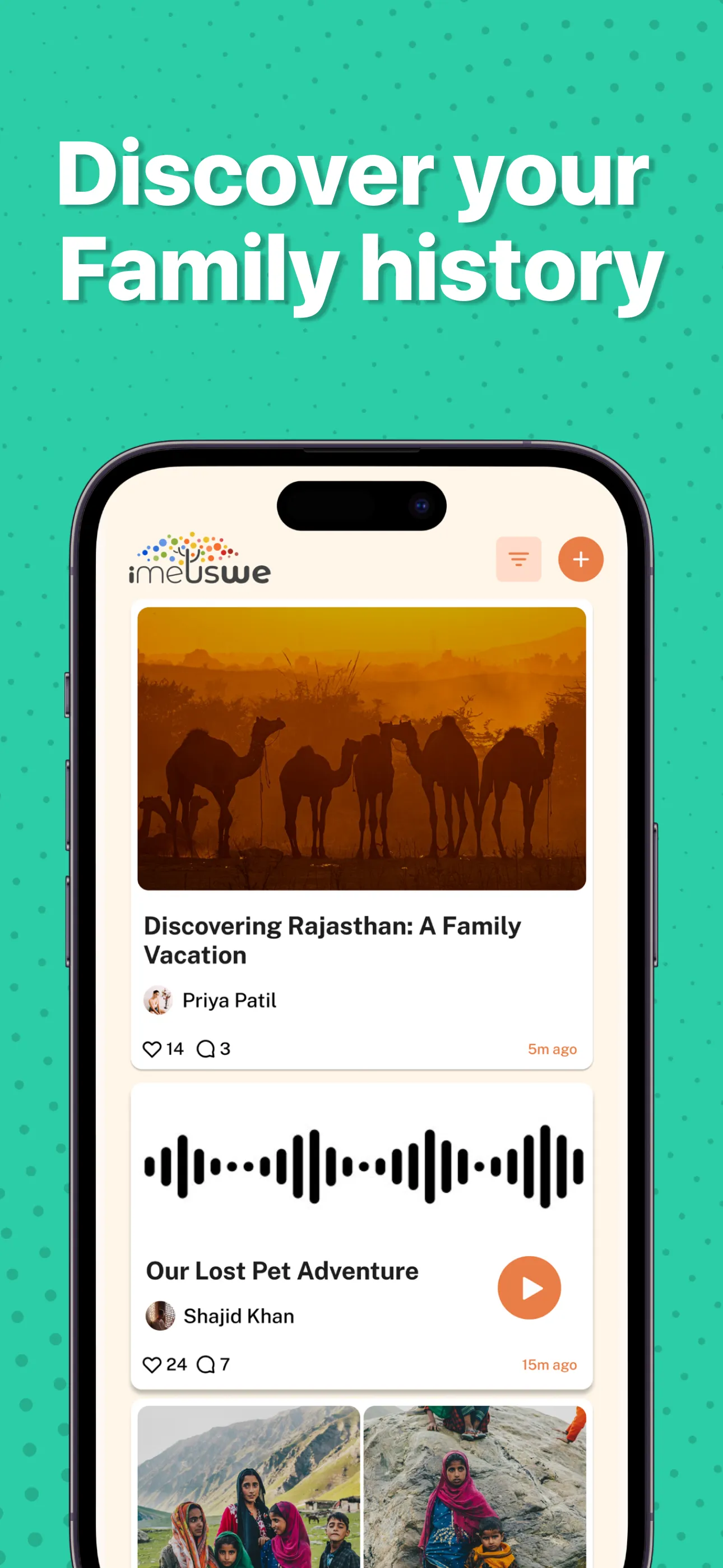 iMeUsWe: Family Tree & Stories | Indus Appstore | Screenshot