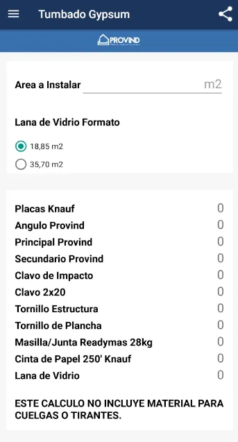 Provind - Calculadora Material | Indus Appstore | Screenshot