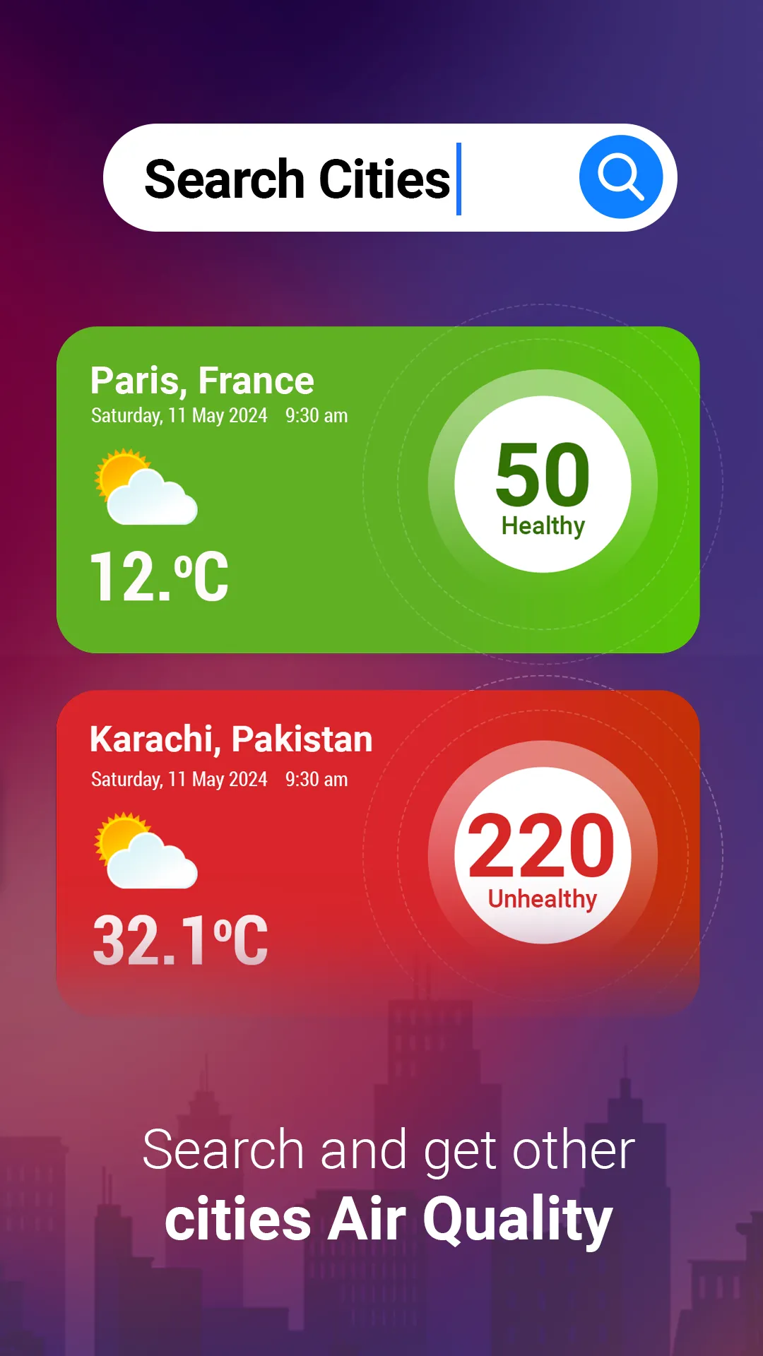 Air Quality Monitor & Weather. | Indus Appstore | Screenshot