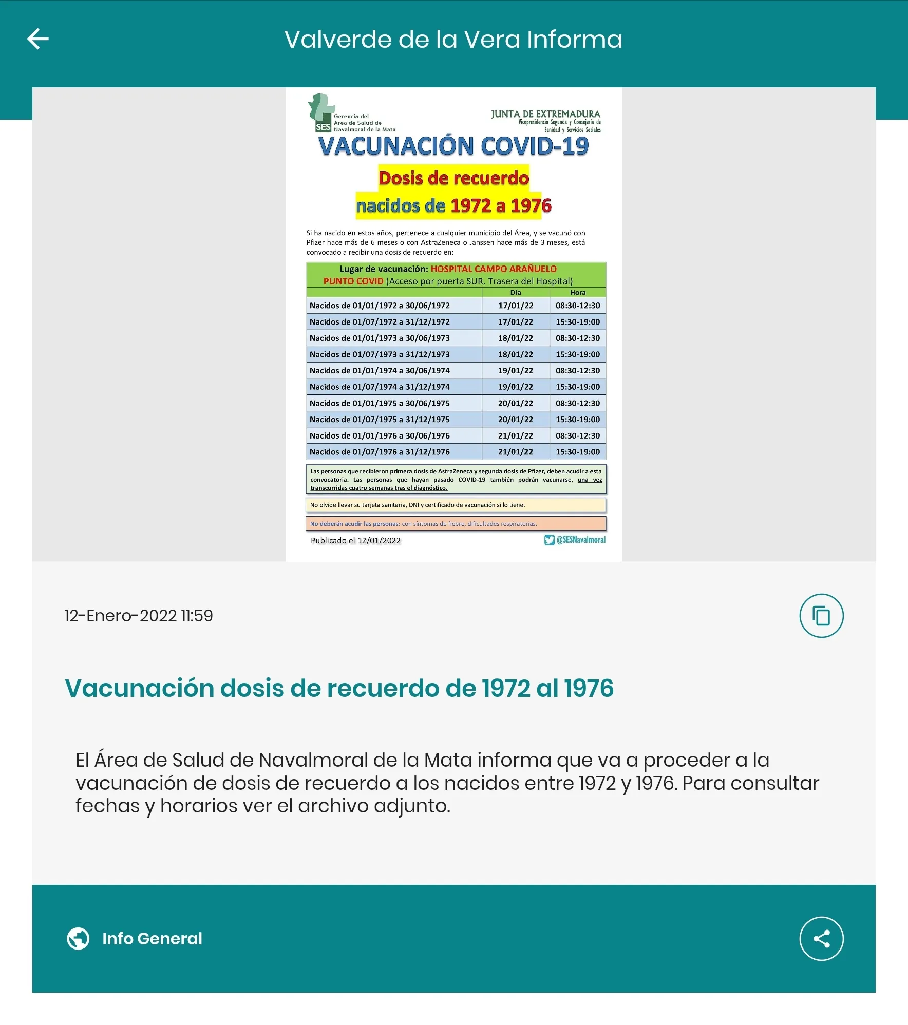 Valverde de la Vera Informa | Indus Appstore | Screenshot