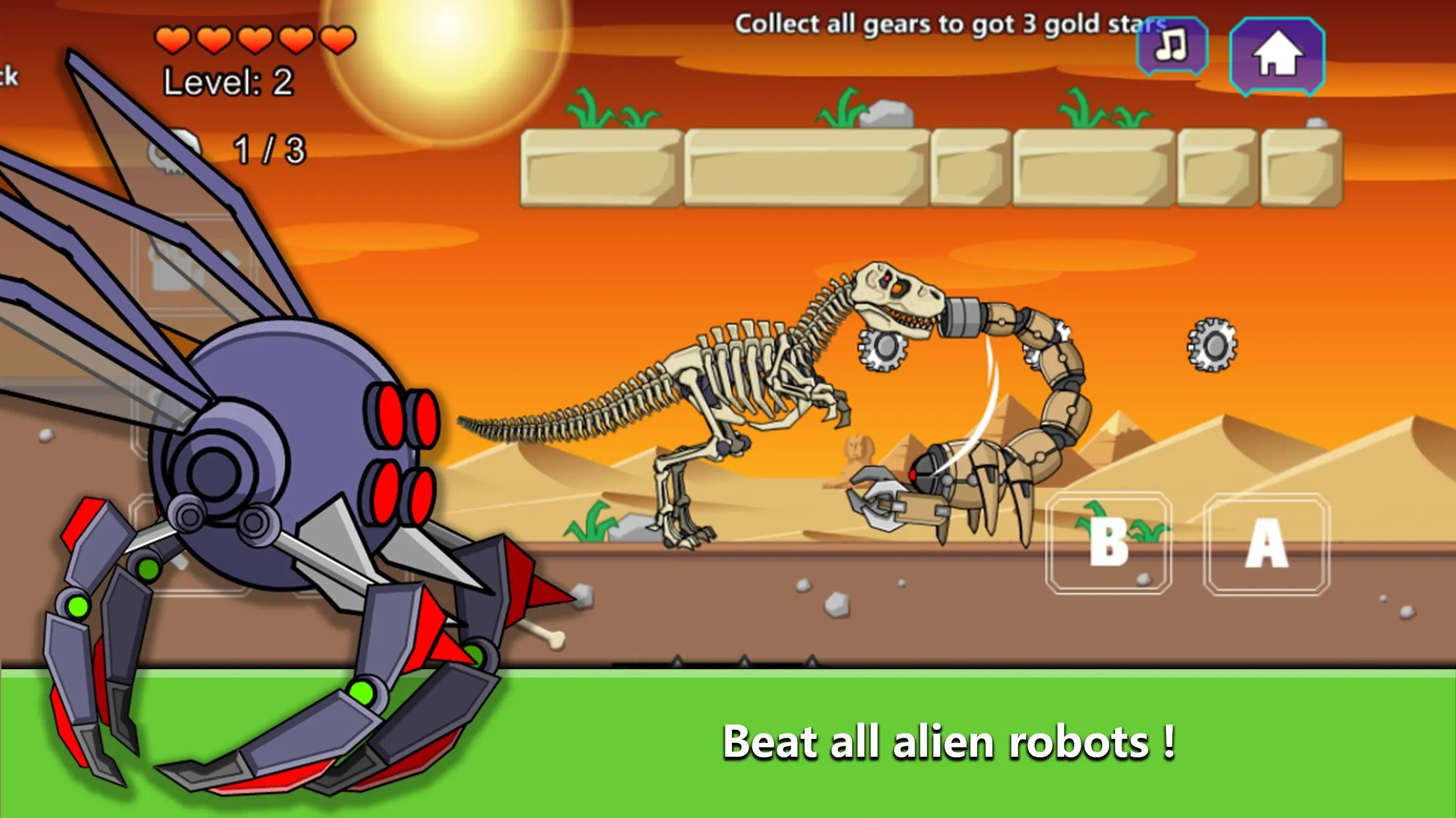 T-Rex Dinosaur Fossils Robot | Indus Appstore | Screenshot