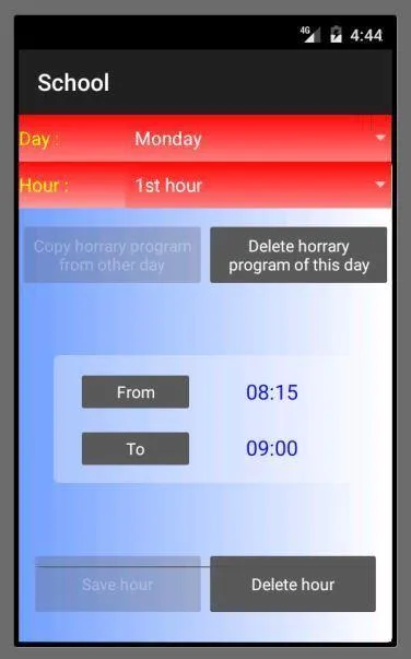 School/University Schedule | Indus Appstore | Screenshot