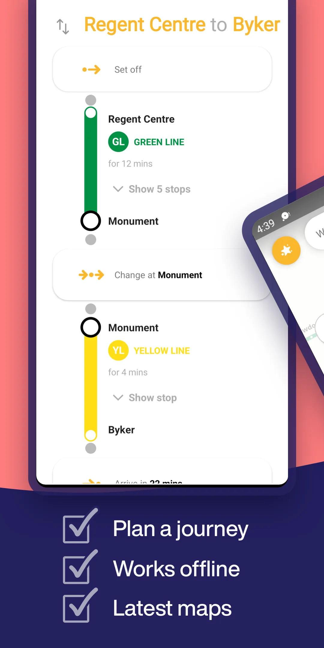 Tyne and Wear Metro Map | Indus Appstore | Screenshot