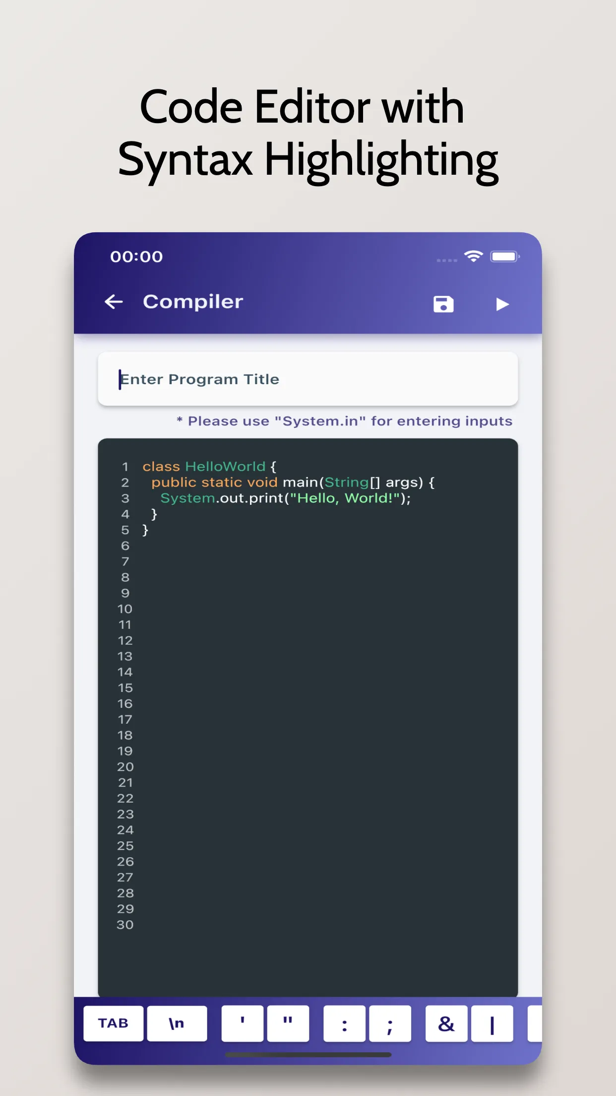 Java Compiler - Run .java Code | Indus Appstore | Screenshot