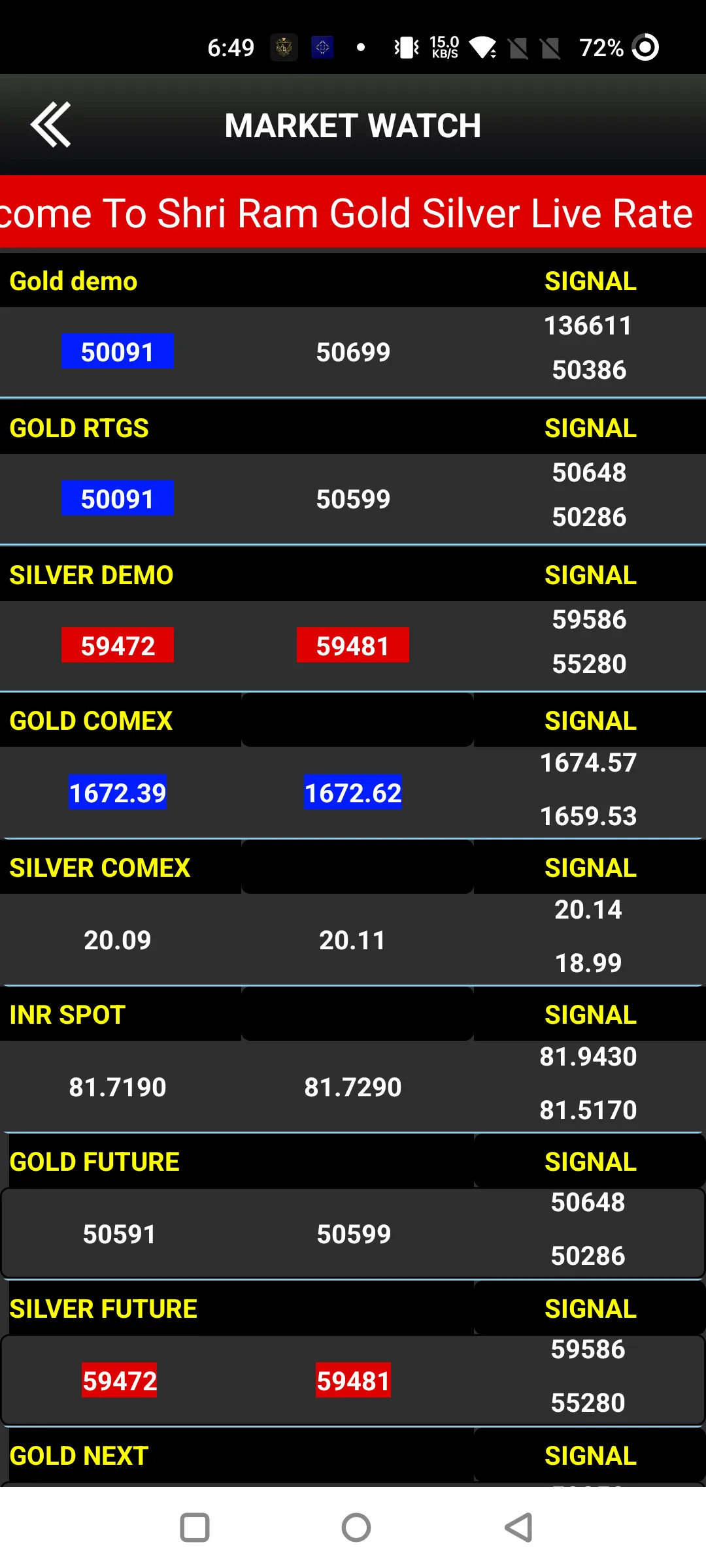 Shri Ram Gold Silver Live Rate | Indus Appstore | Screenshot