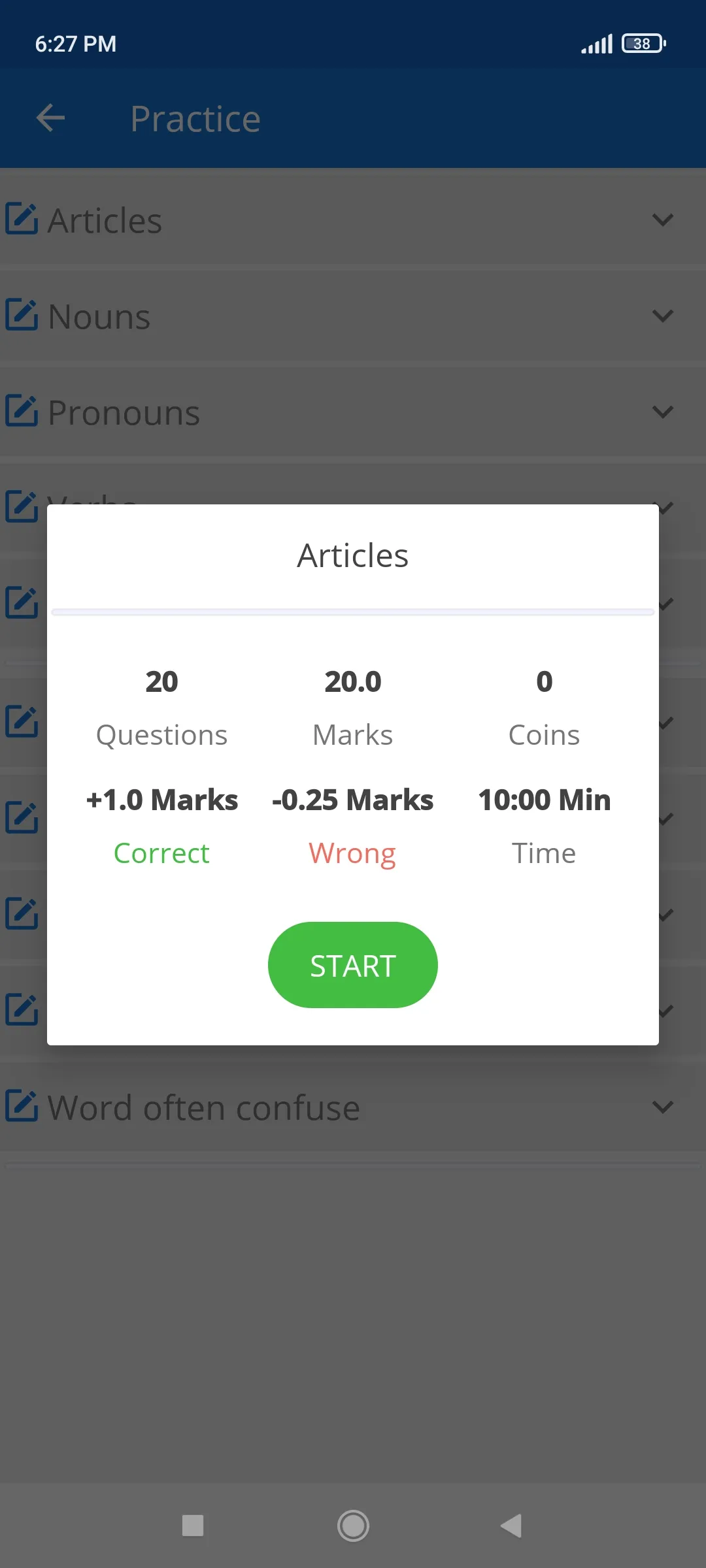 MCQ English Grammar Objective | Indus Appstore | Screenshot