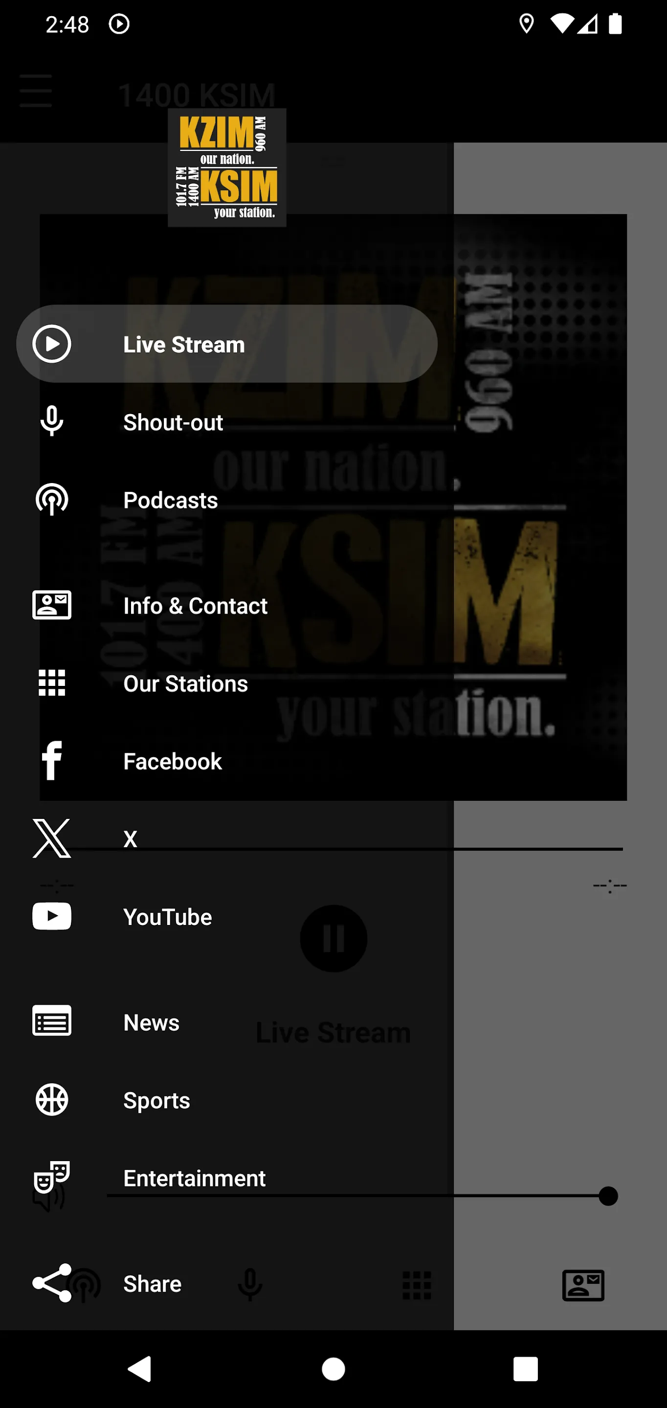 KSIM Radio | Indus Appstore | Screenshot