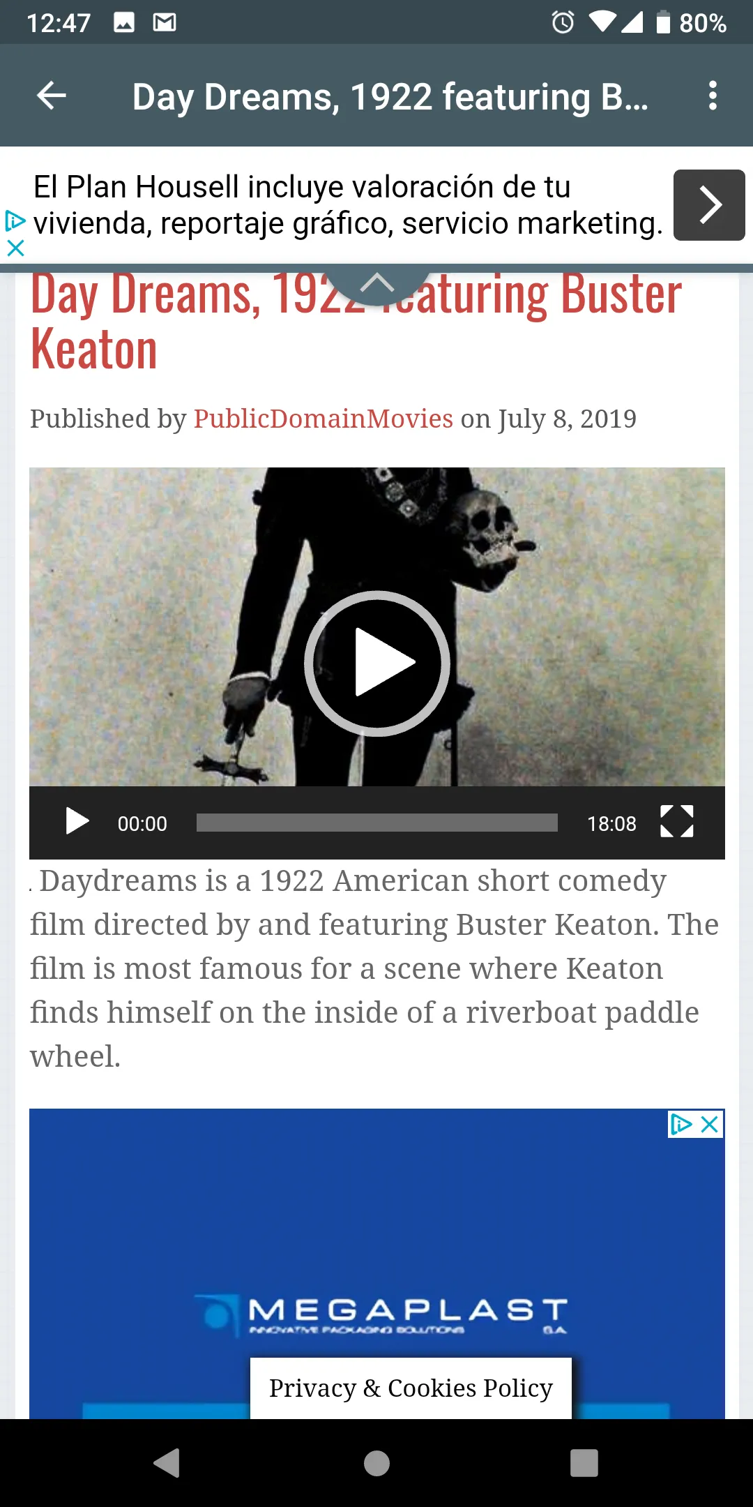 Buster Keaton Movies App | Indus Appstore | Screenshot