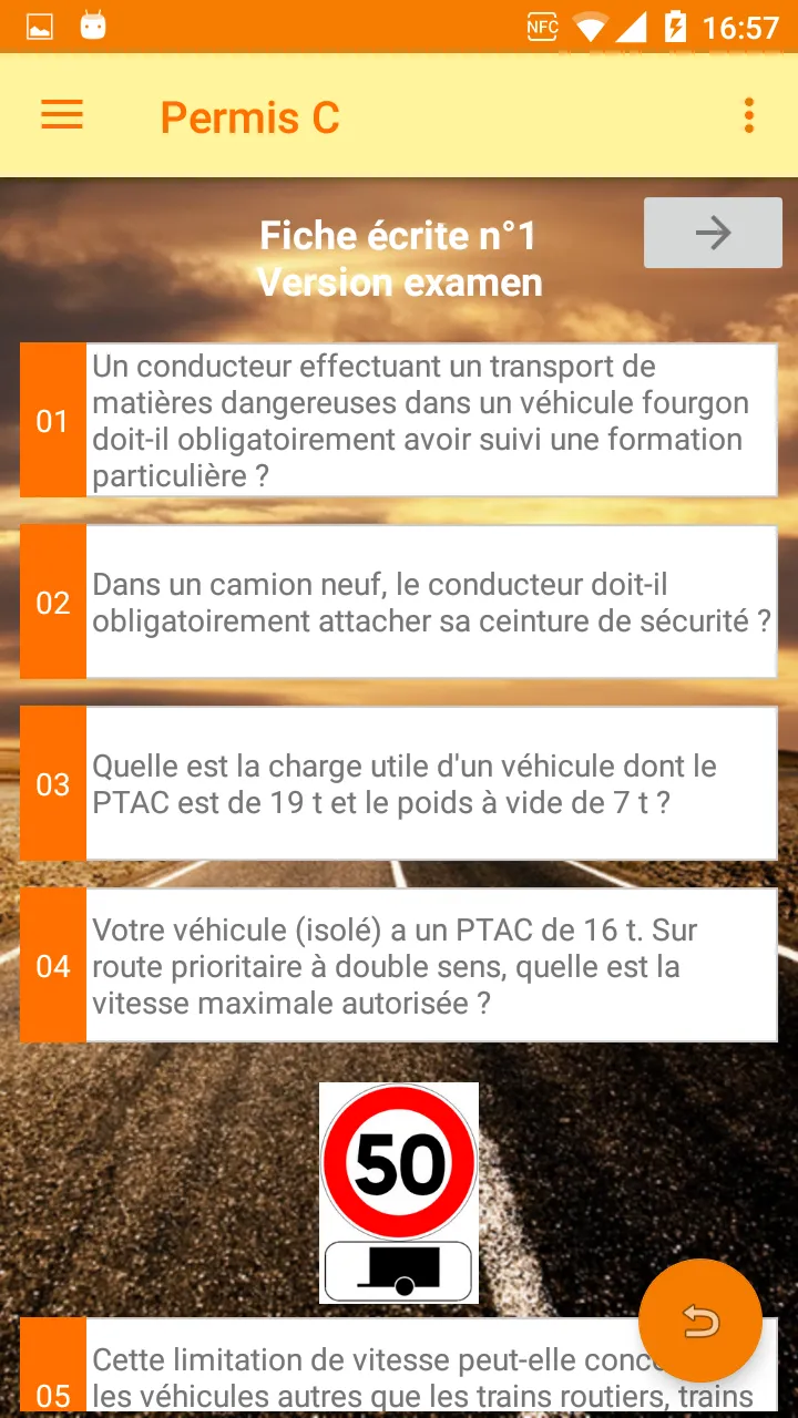 Permis C Poids lourd porteur | Indus Appstore | Screenshot