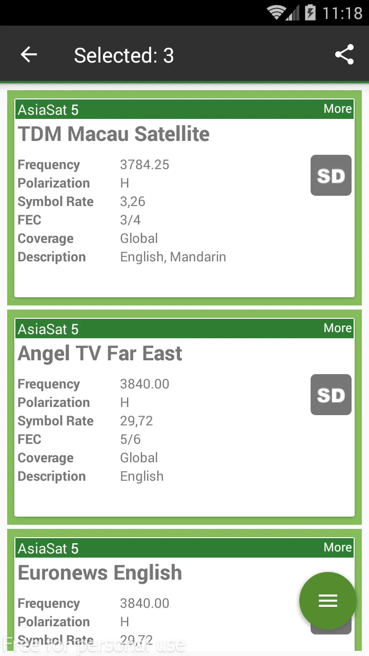 AsiaSat Frequency List | Indus Appstore | Screenshot