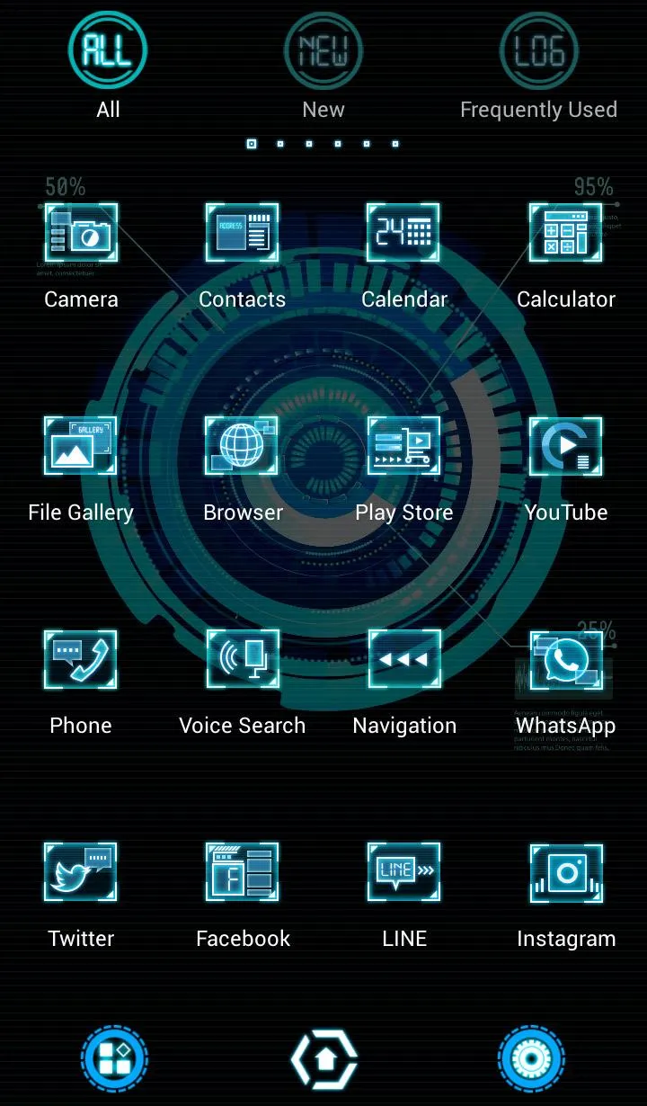 Cyber Interface Theme +HOME | Indus Appstore | Screenshot