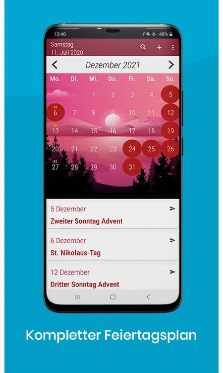 Kalender Österreich Feiertage | Indus Appstore | Screenshot