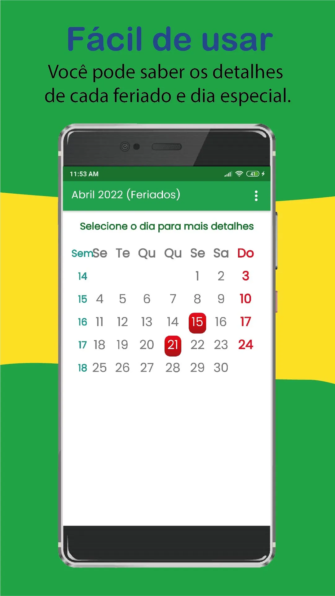 Brasil calendário 2024. | Indus Appstore | Screenshot