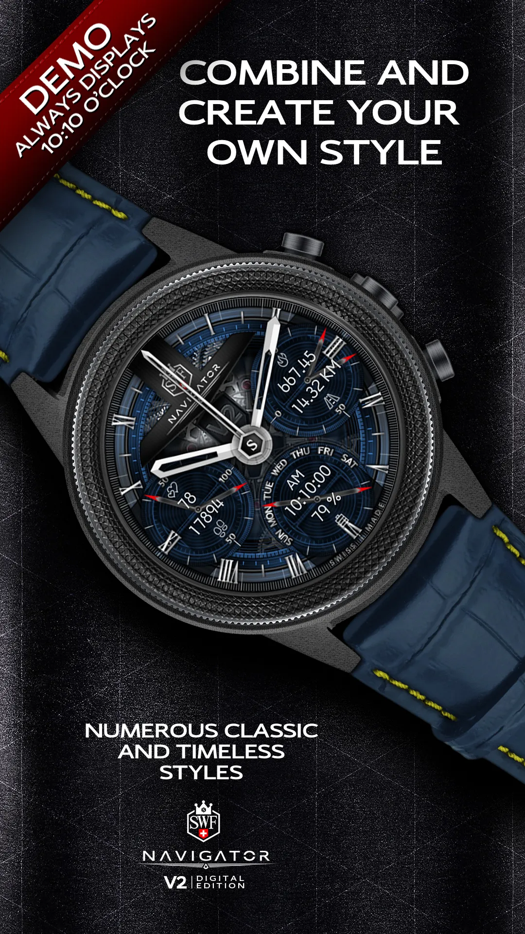 SWF Navigator Demo Watch Face | Indus Appstore | Screenshot