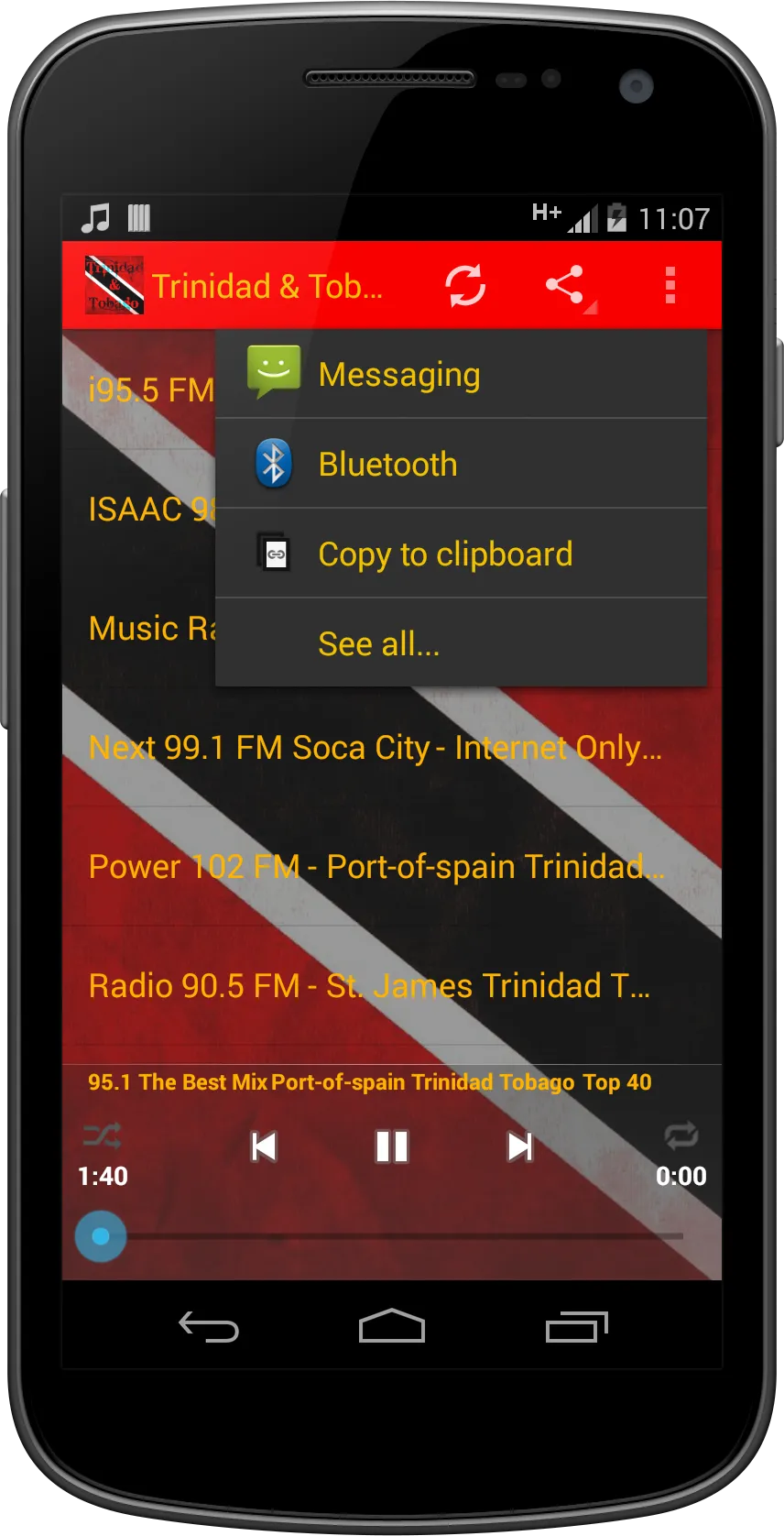 Trinidad & Tobago MUSIC Radio | Indus Appstore | Screenshot