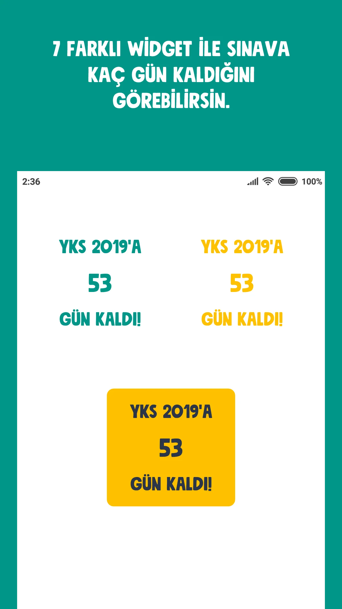 YKS Sayaç ve Widget | Indus Appstore | Screenshot