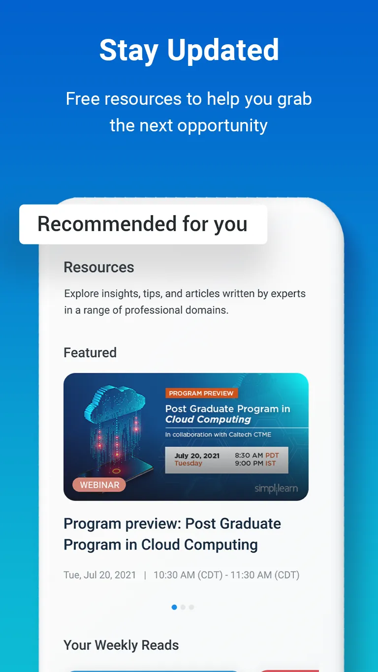 Simplilearn: Online Learning | Indus Appstore | Screenshot