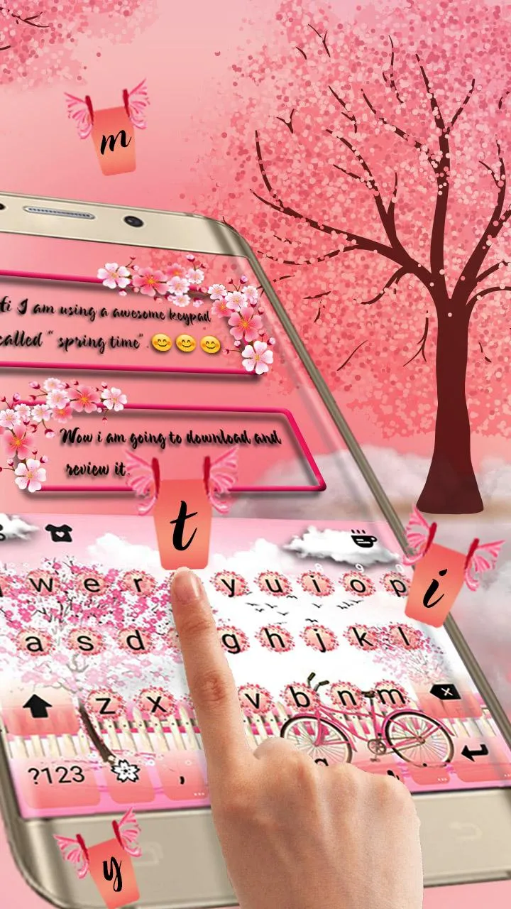 Pink Spring Keyboard Theme | Indus Appstore | Screenshot