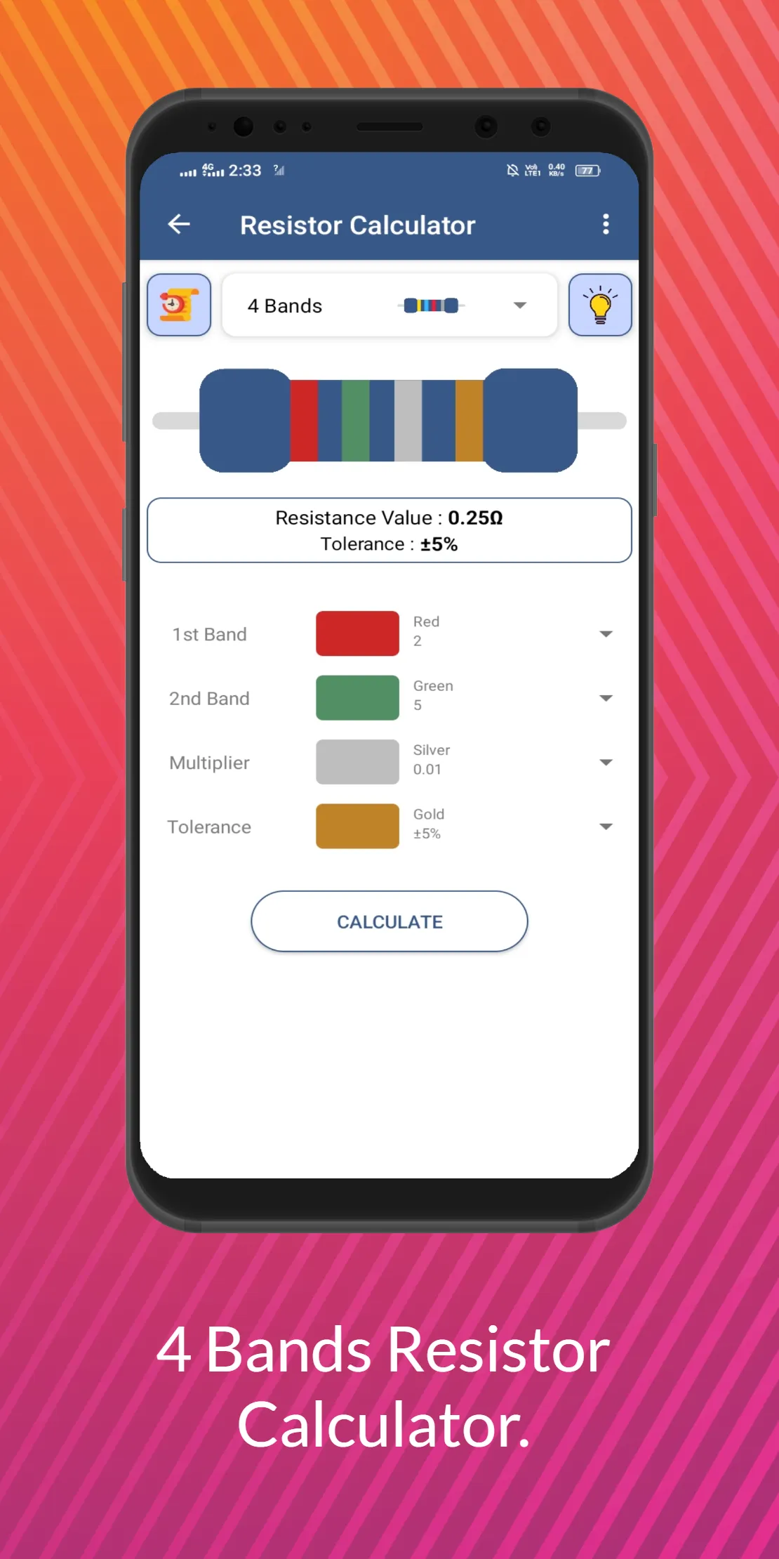 Resistor Color Code Calculator | Indus Appstore | Screenshot