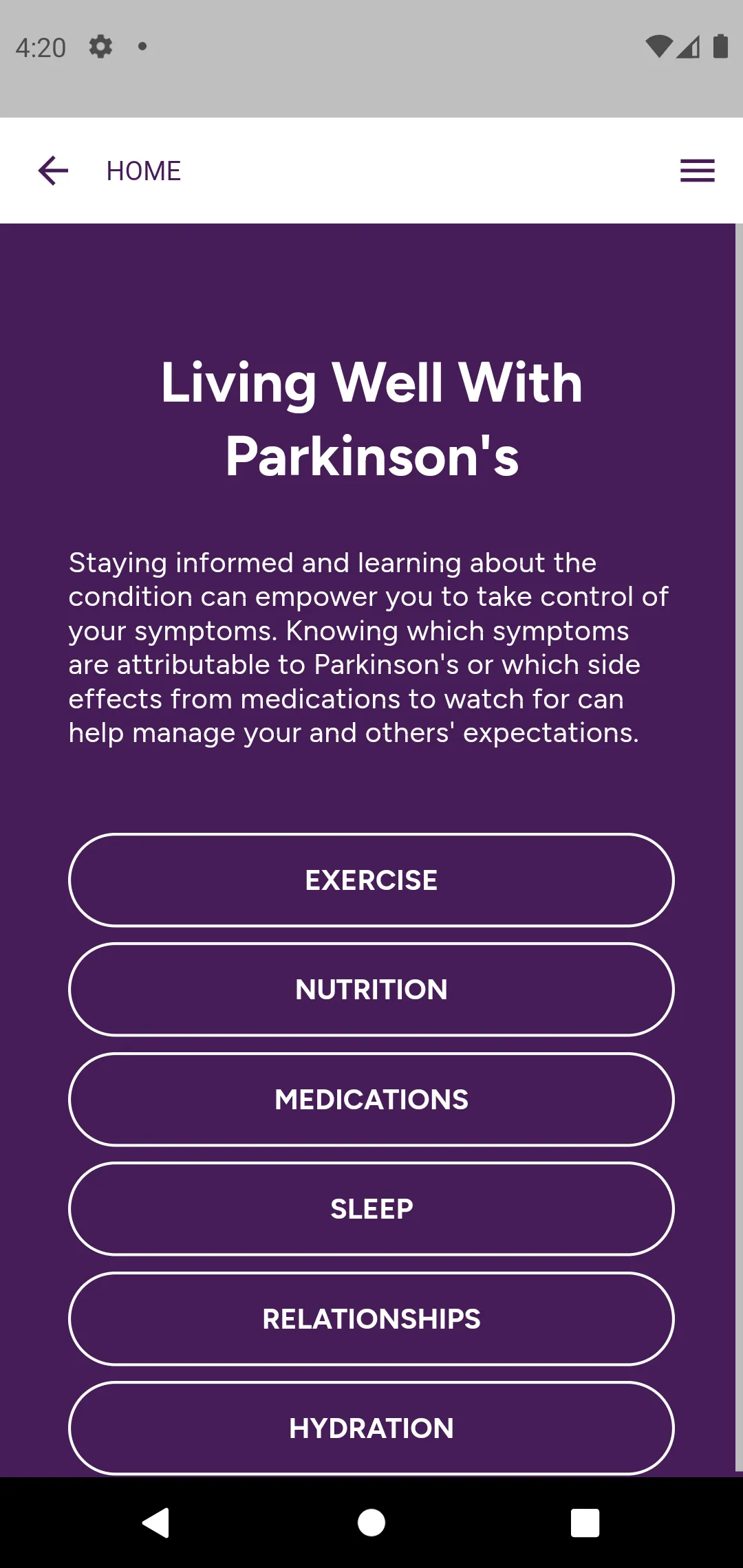 Young Onset Parkinson's YOPX | Indus Appstore | Screenshot