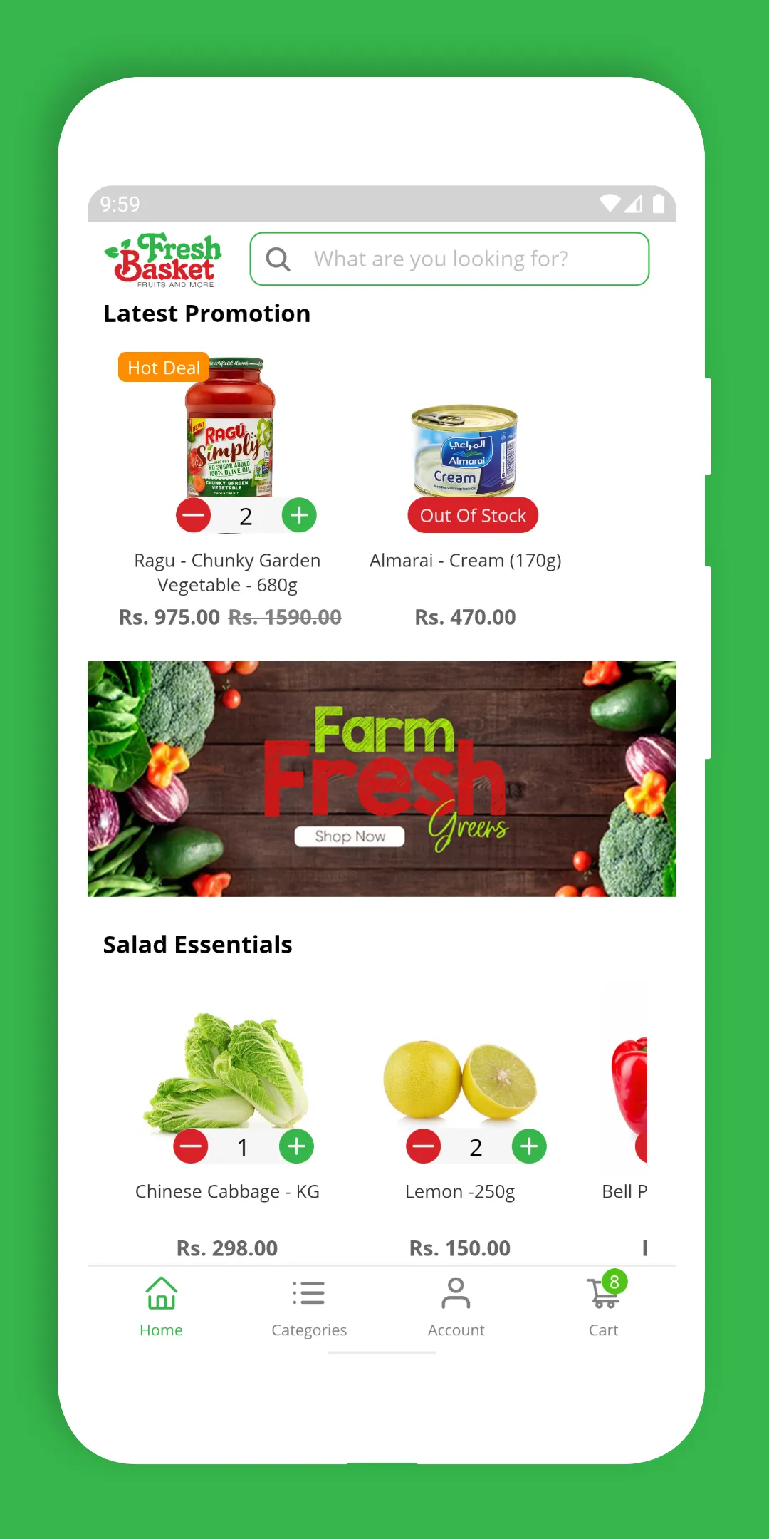 Fresh Basket - Online Grocery | Indus Appstore | Screenshot