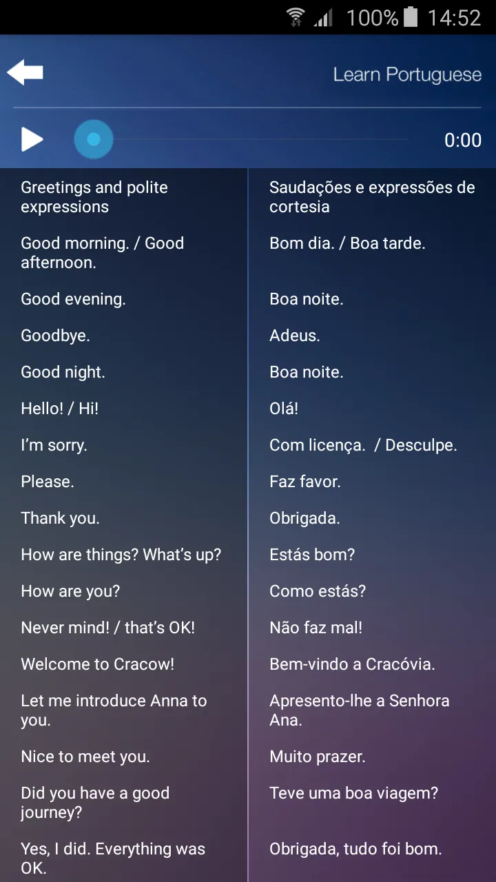 Learn Portuguese Audio Course | Indus Appstore | Screenshot