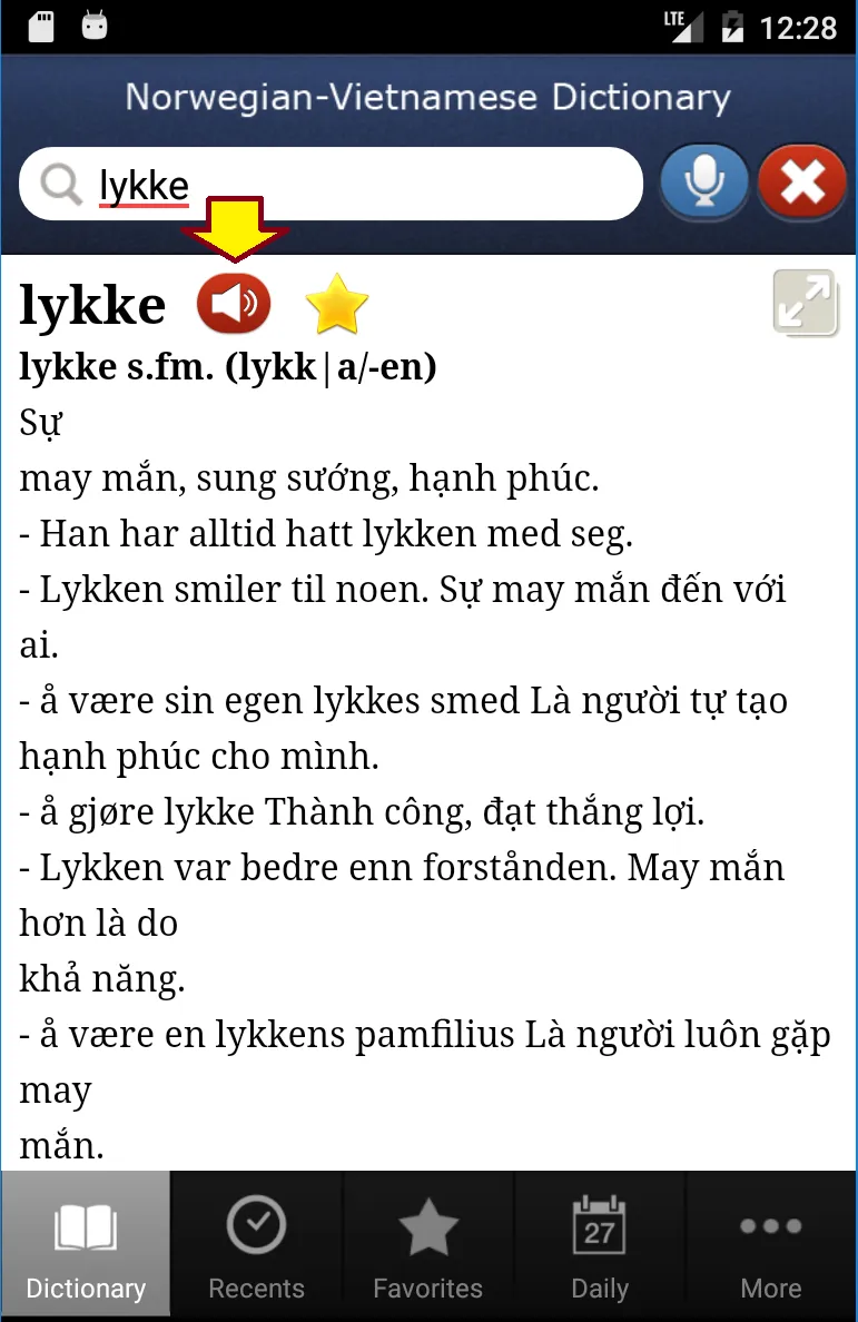 Norwegian-Vietnamese Dict. | Indus Appstore | Screenshot