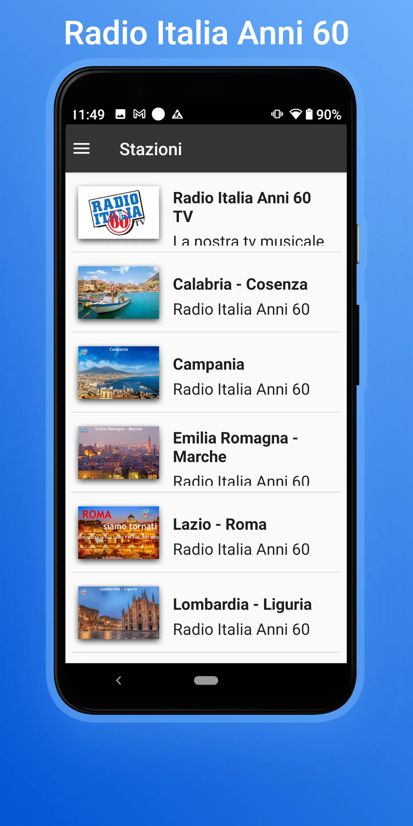 Radio Italia Anni 60 | Indus Appstore | Screenshot