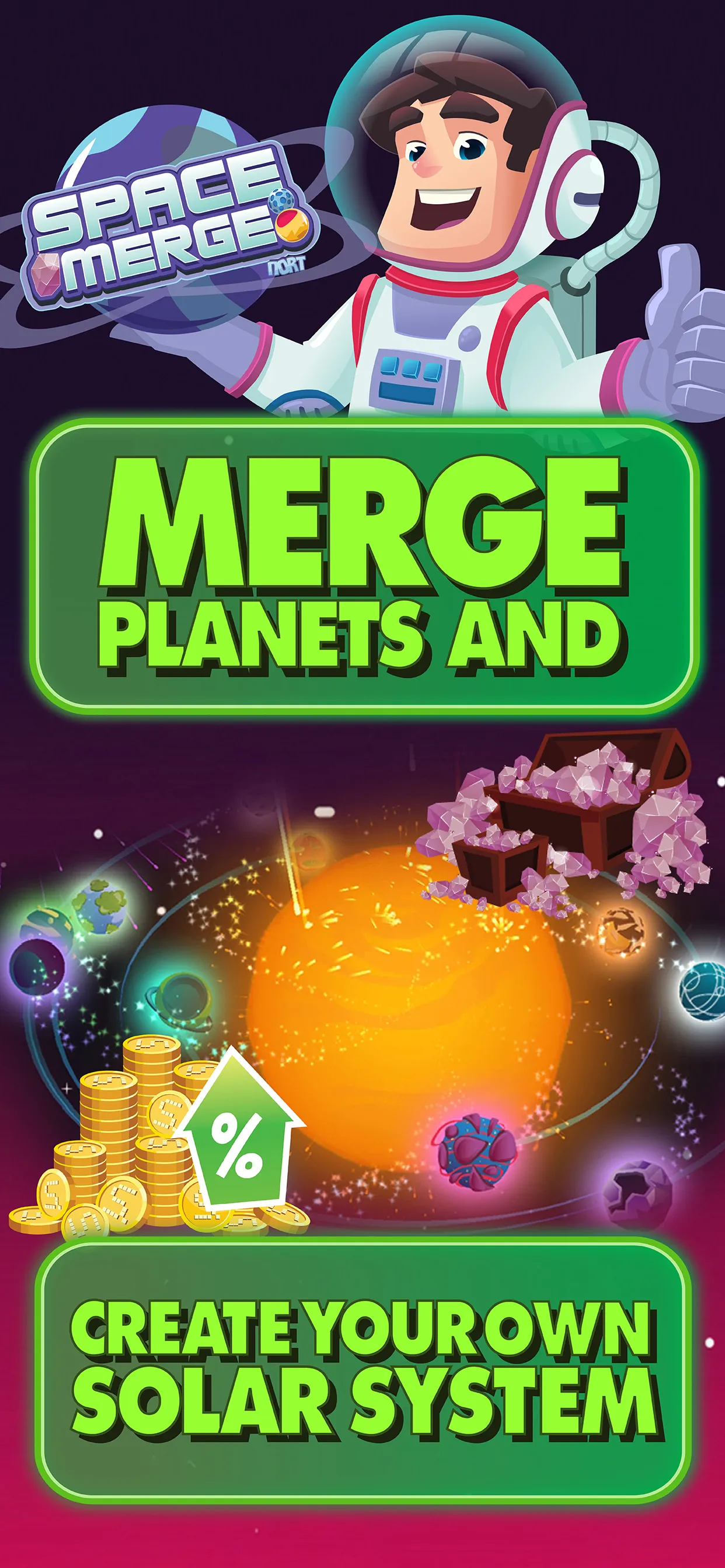 Space Merge: Cosmic Idle Game | Indus Appstore | Screenshot