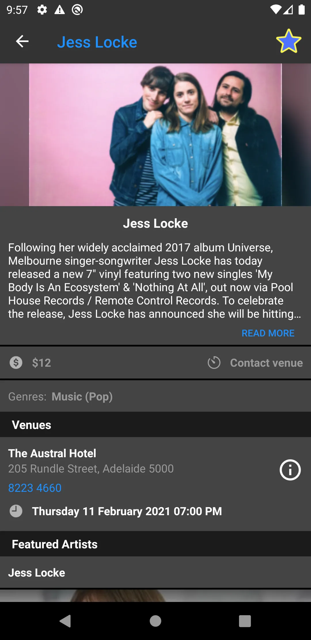 Showbook : Adelaide | Indus Appstore | Screenshot