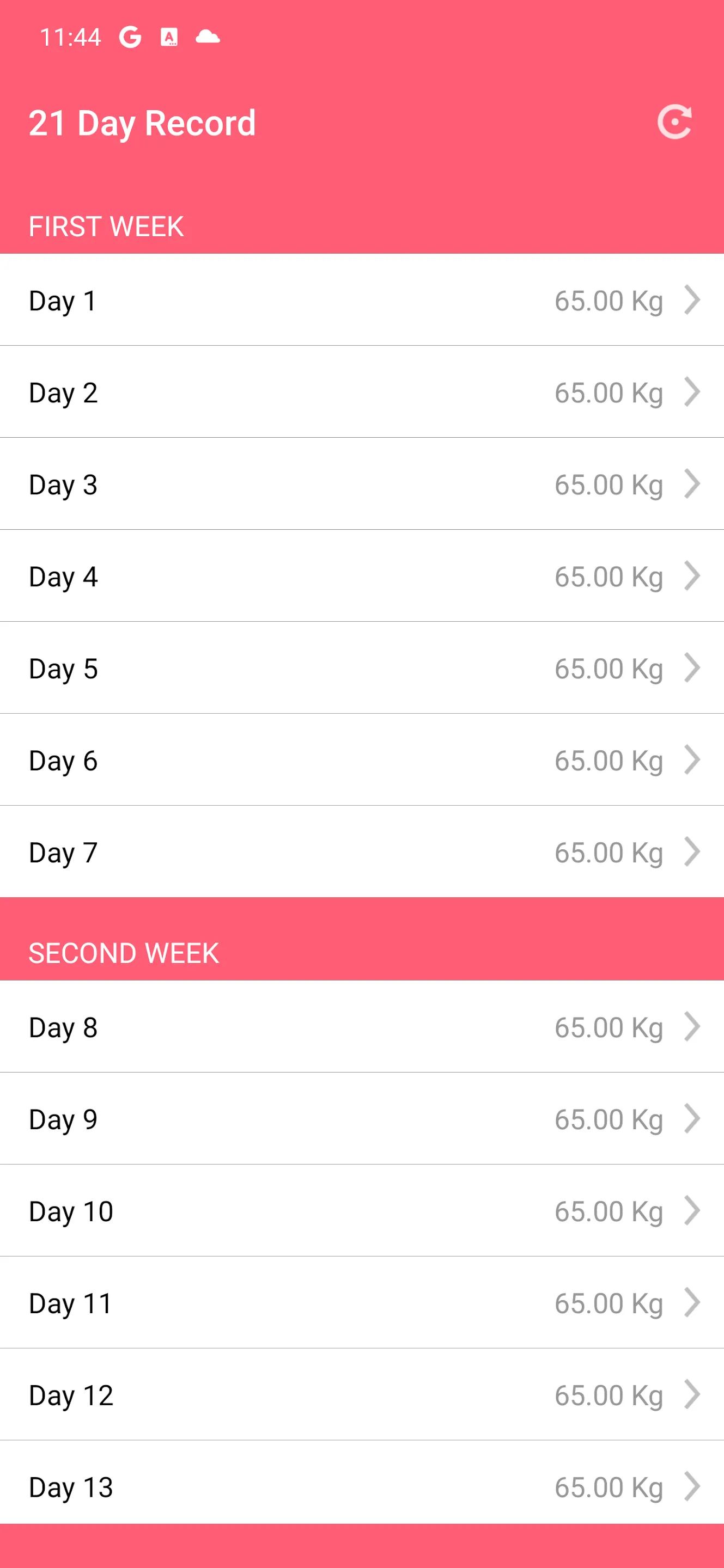 21 Day Container Tracker Fit | Indus Appstore | Screenshot