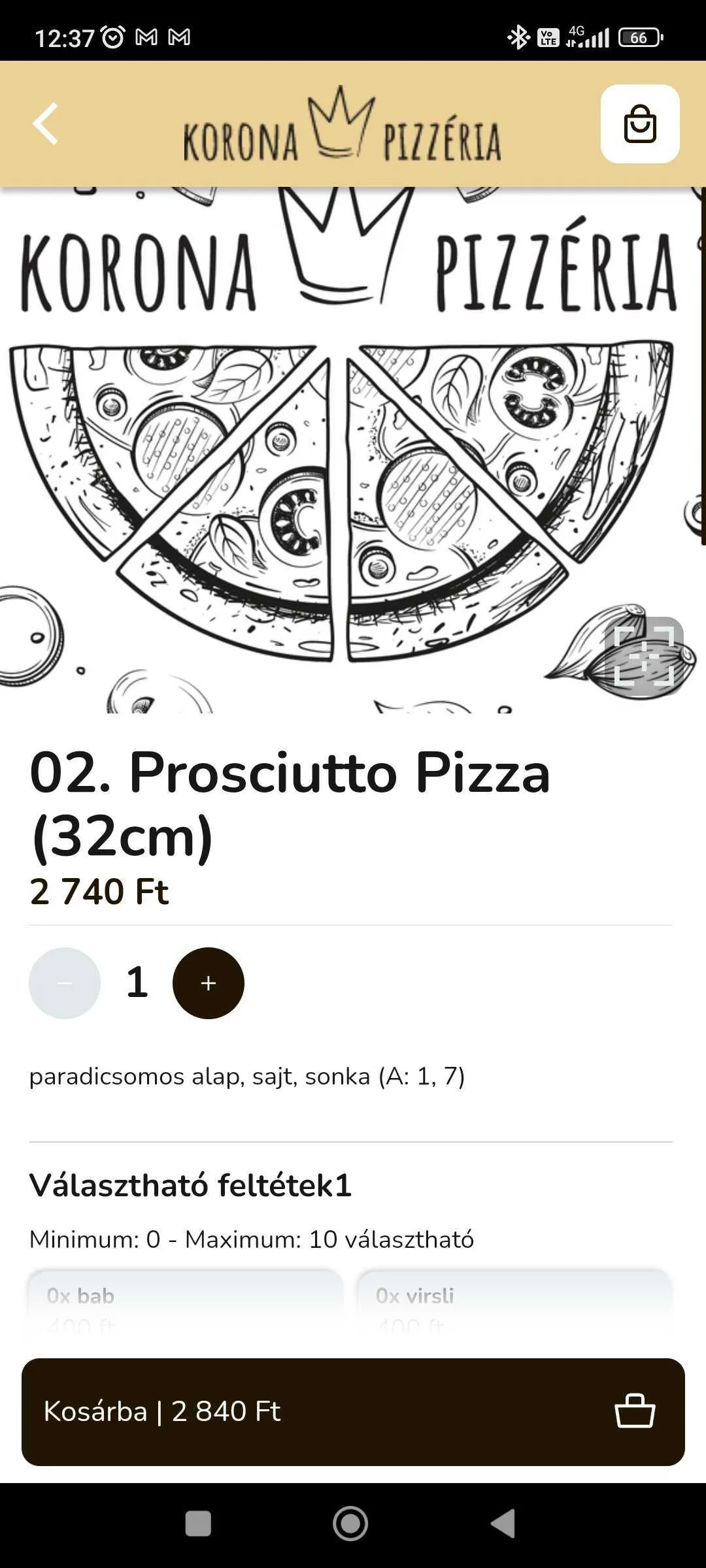 Korona Pizzéria Csepel | Indus Appstore | Screenshot