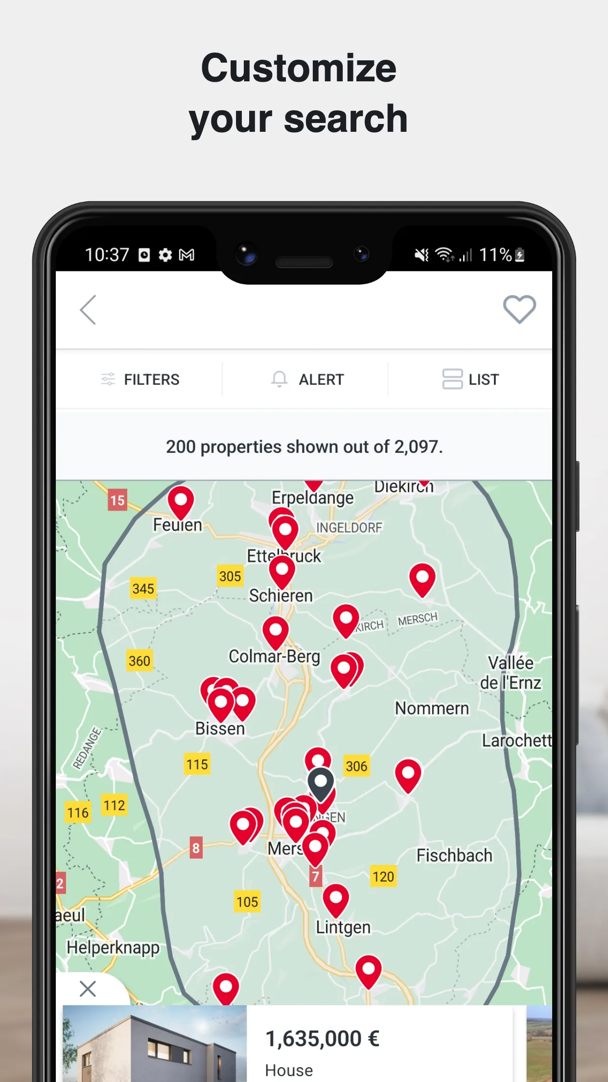 atHome Luxembourg Real Estate | Indus Appstore | Screenshot