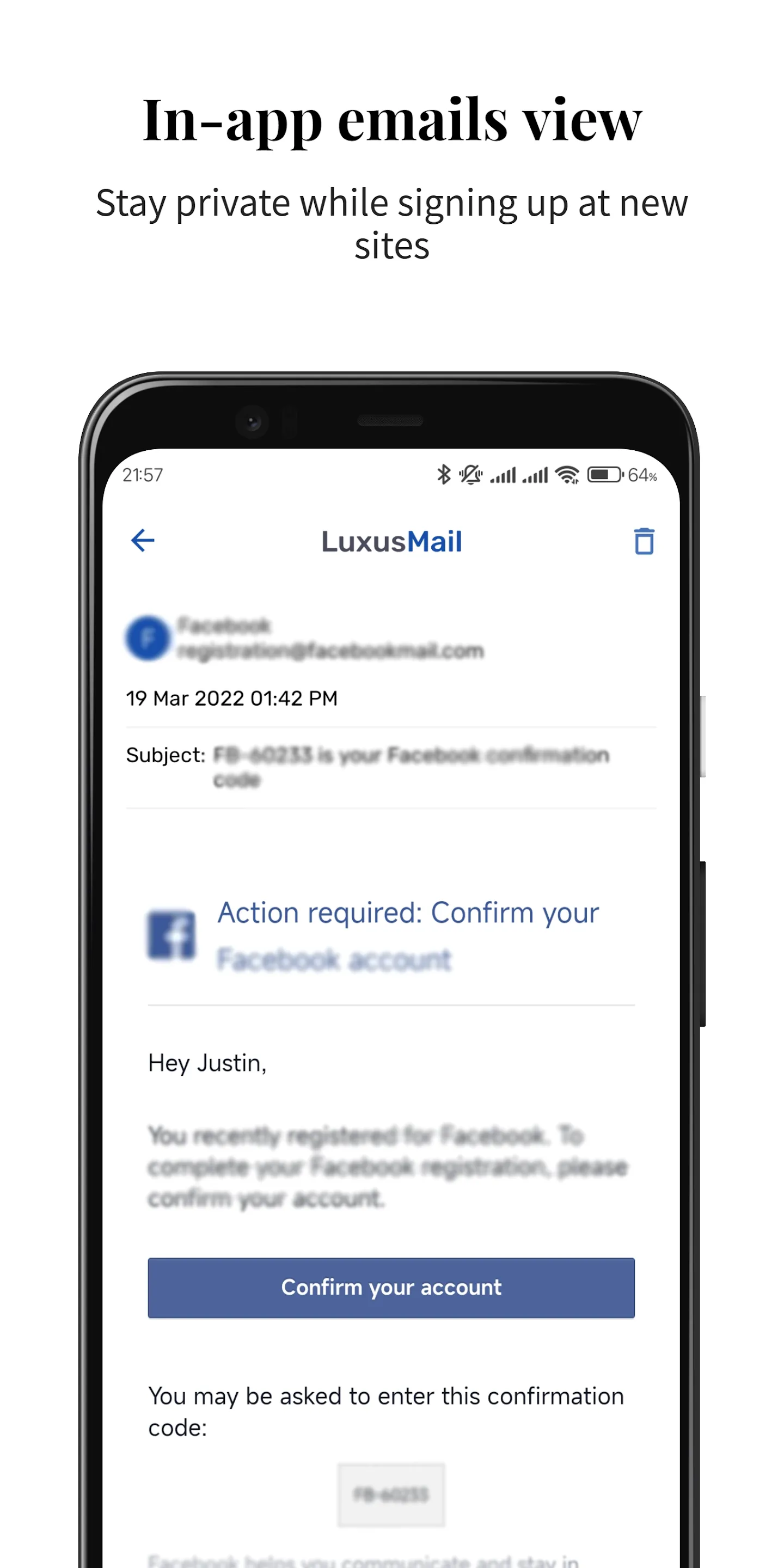 Temp Mail - by LuxusMail | Indus Appstore | Screenshot