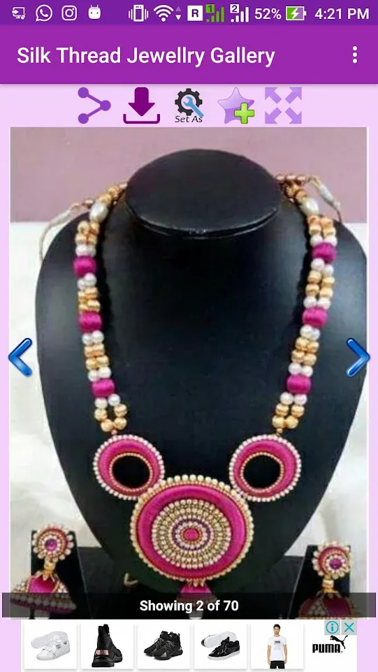 Silk Thread Jewellry Gallery | Indus Appstore | Screenshot