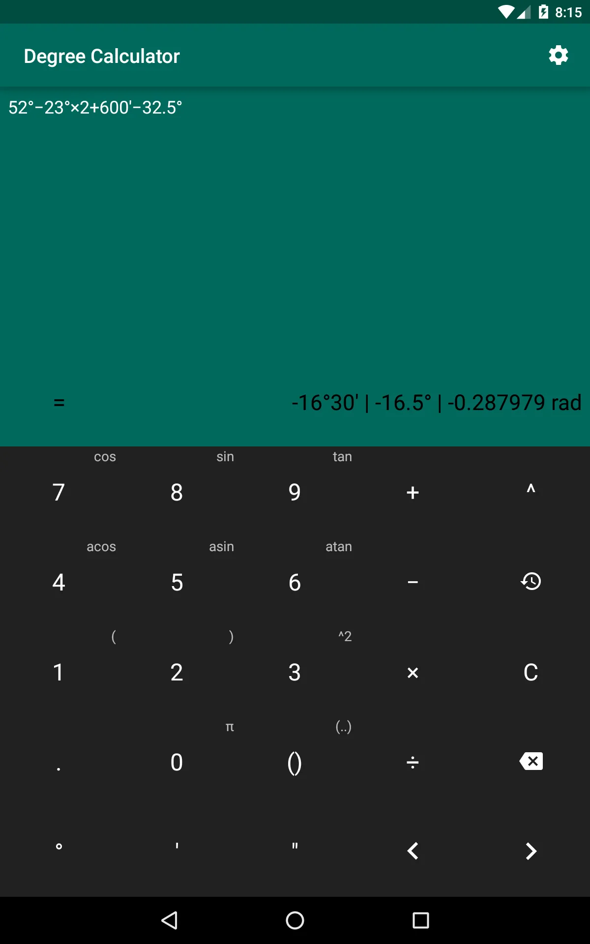 Degree Calculator | Indus Appstore | Screenshot