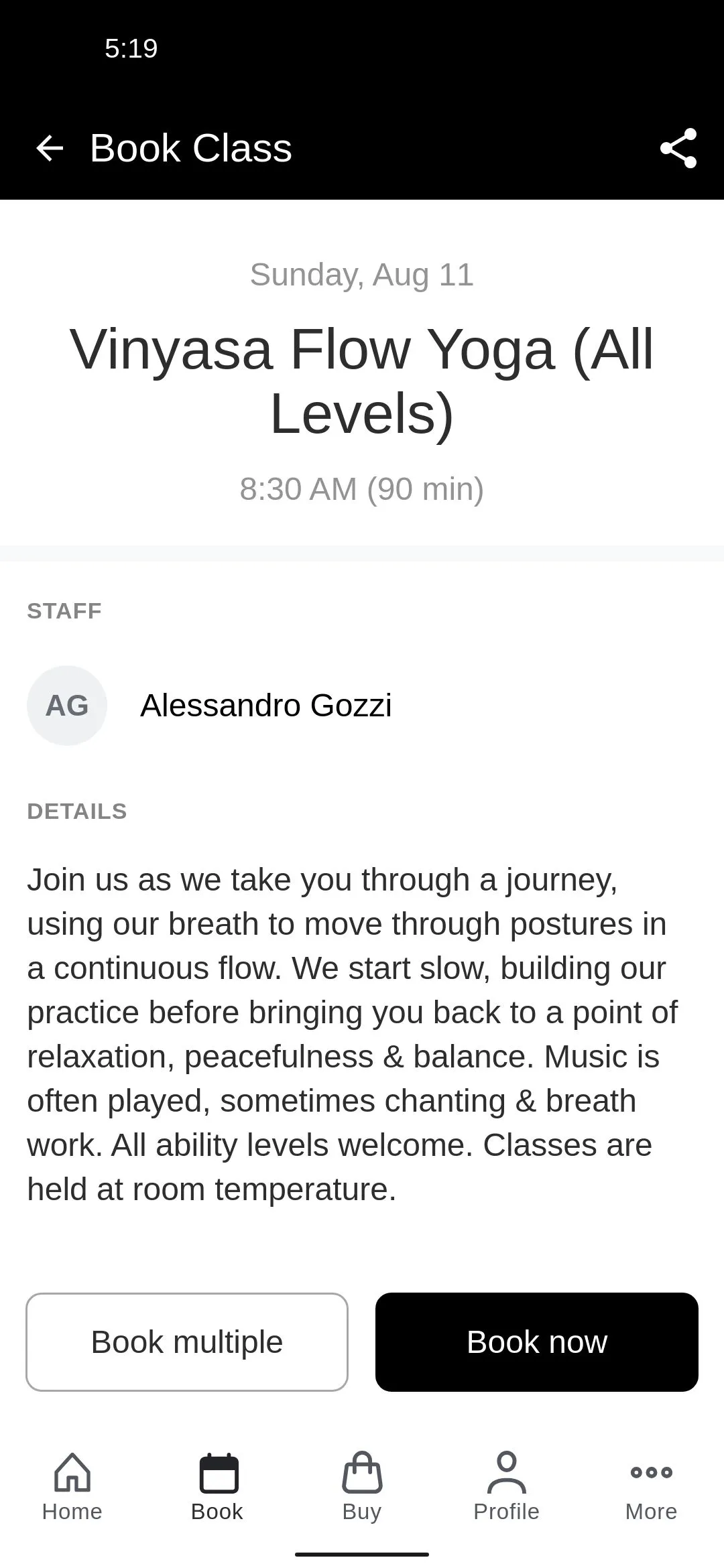 YogaVenue Oxford | Indus Appstore | Screenshot