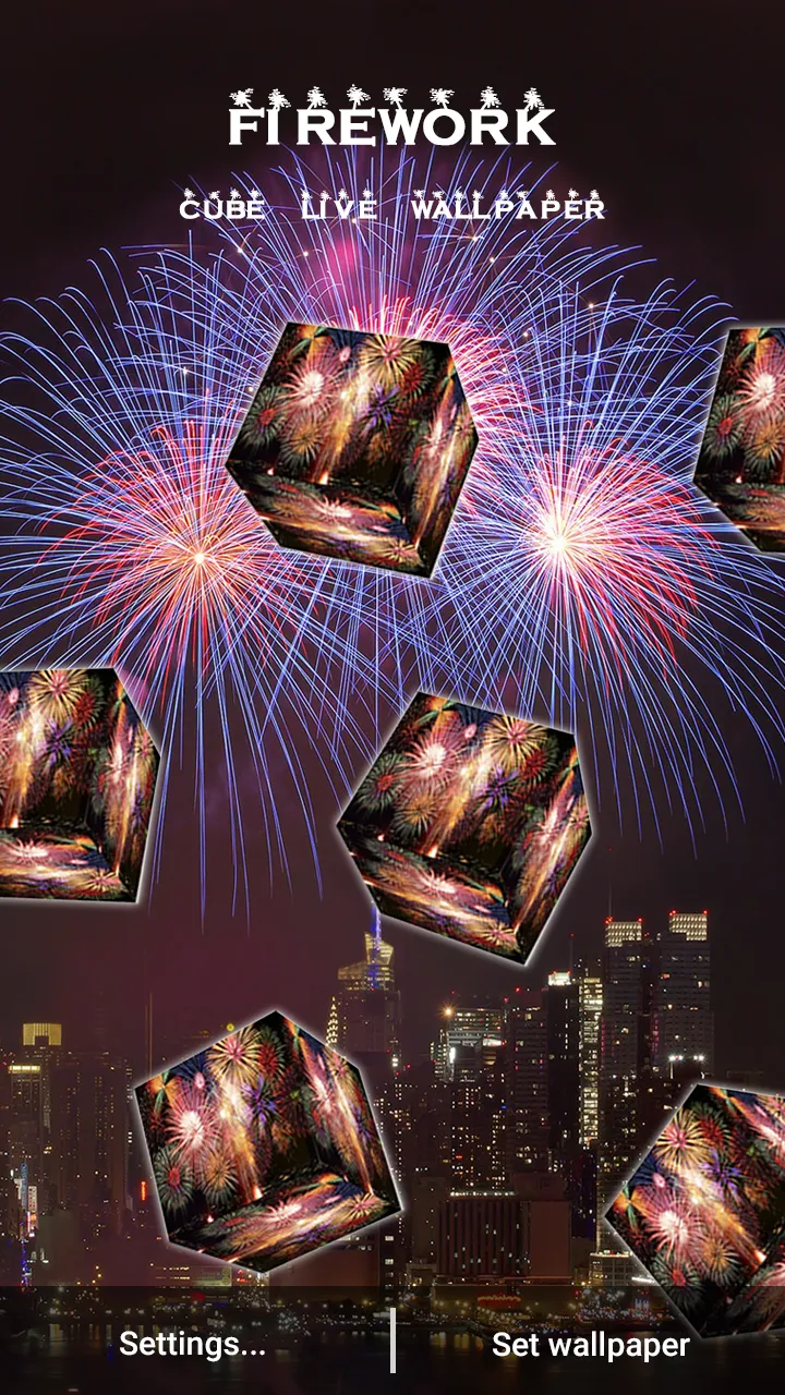 3D Firework Cube Wallpaper | Indus Appstore | Screenshot