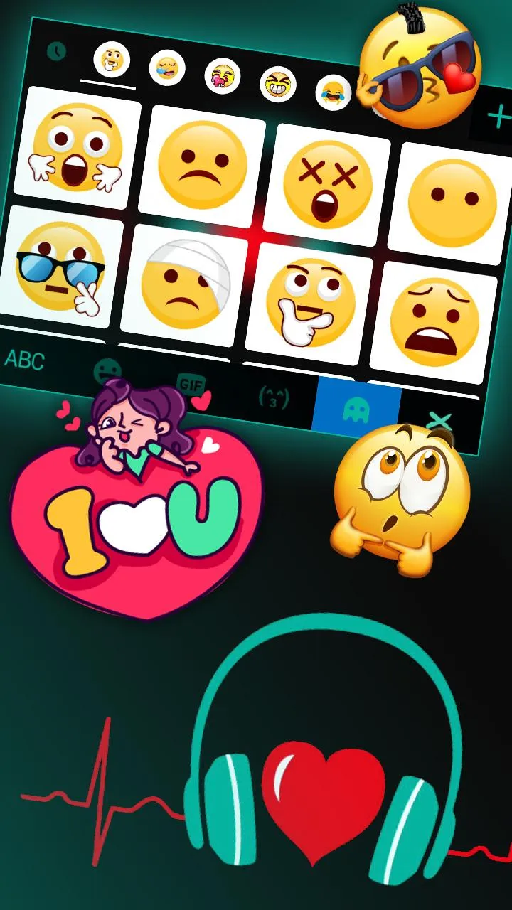 Music Love Heart Keyboard Them | Indus Appstore | Screenshot