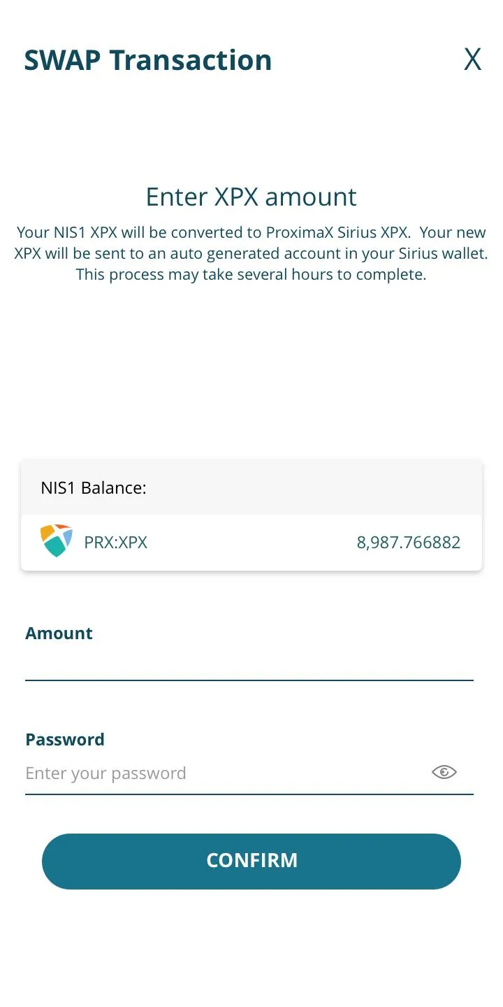 ProximaX Sirius Wallet | Indus Appstore | Screenshot