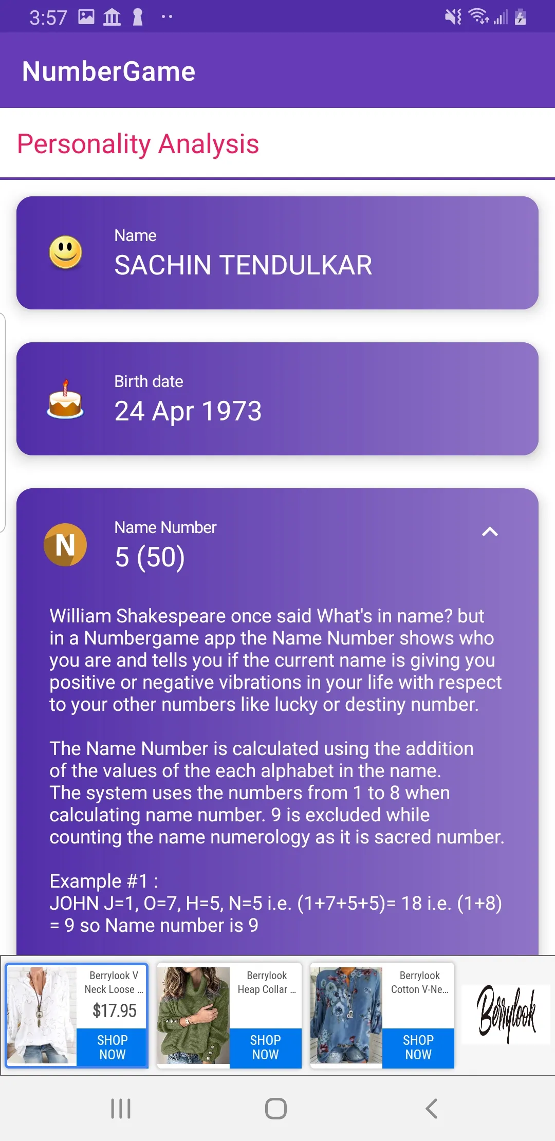 Numerology - NumberGame App | Indus Appstore | Screenshot