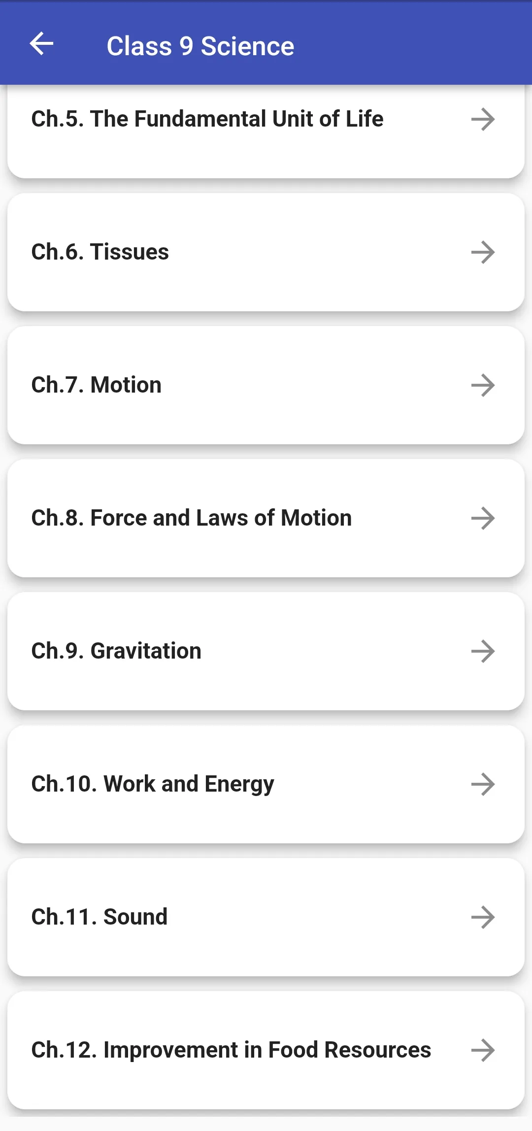 Class 9 Science for 2023-24 | Indus Appstore | Screenshot